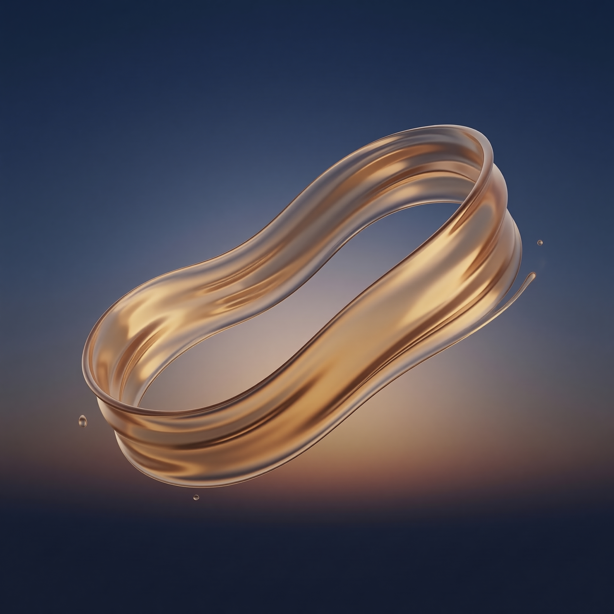 Golden Liquid Ribbon