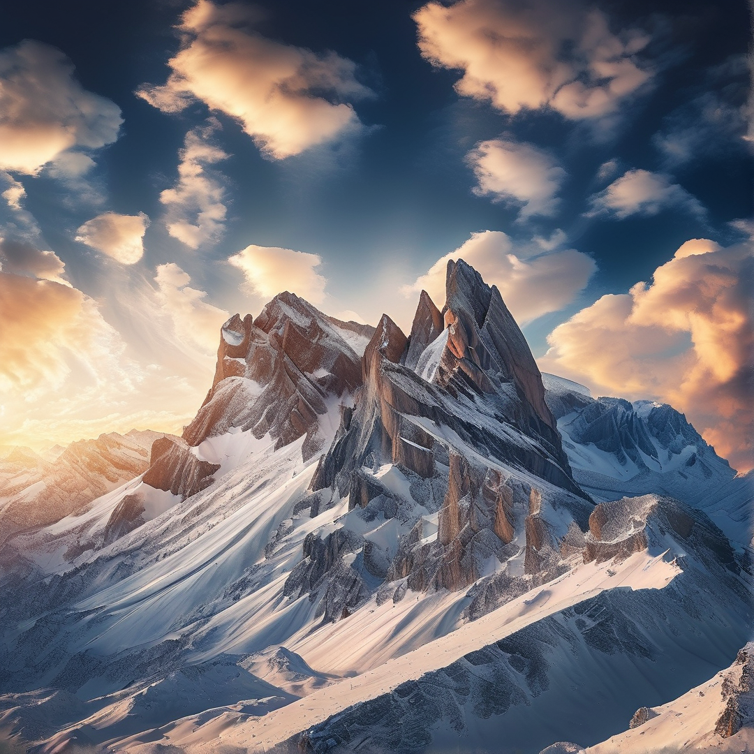 Golden Hour Mountain Peaks