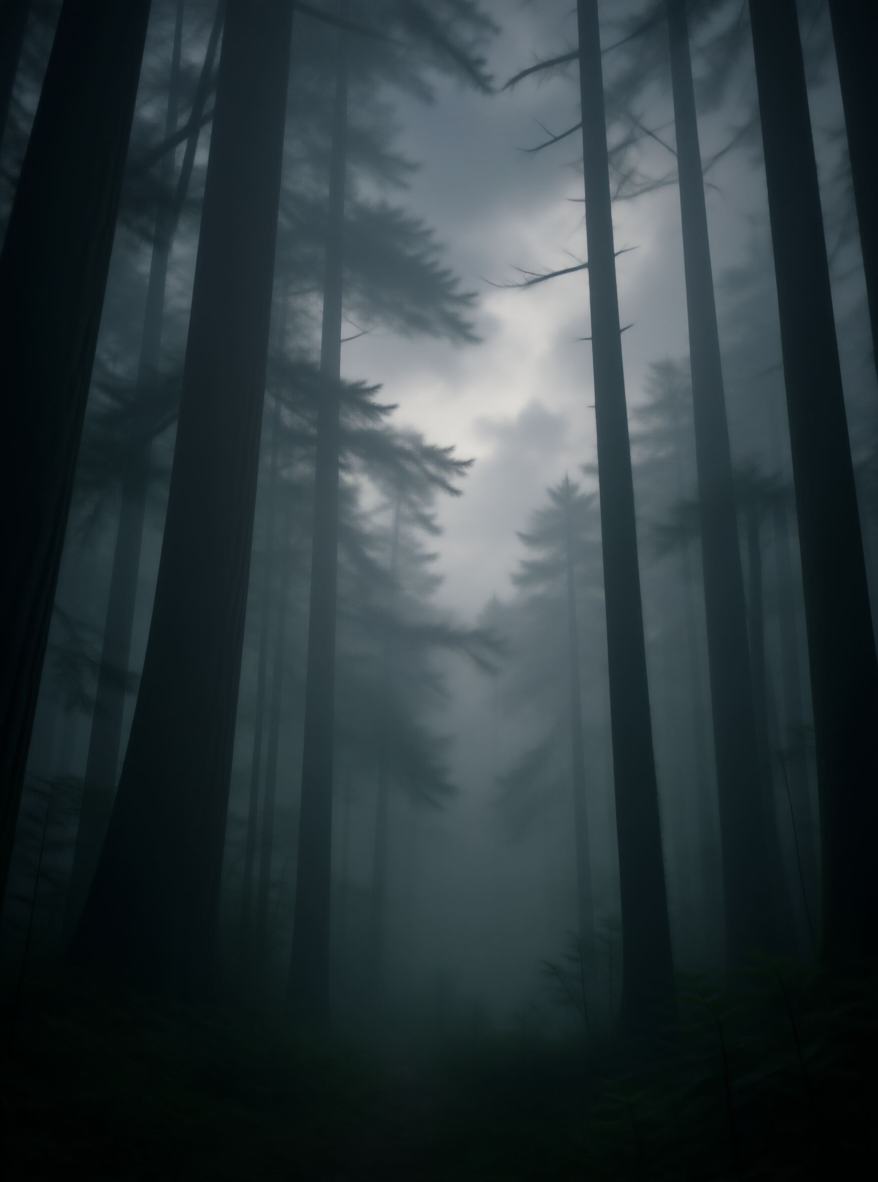 Misty Dark Forest