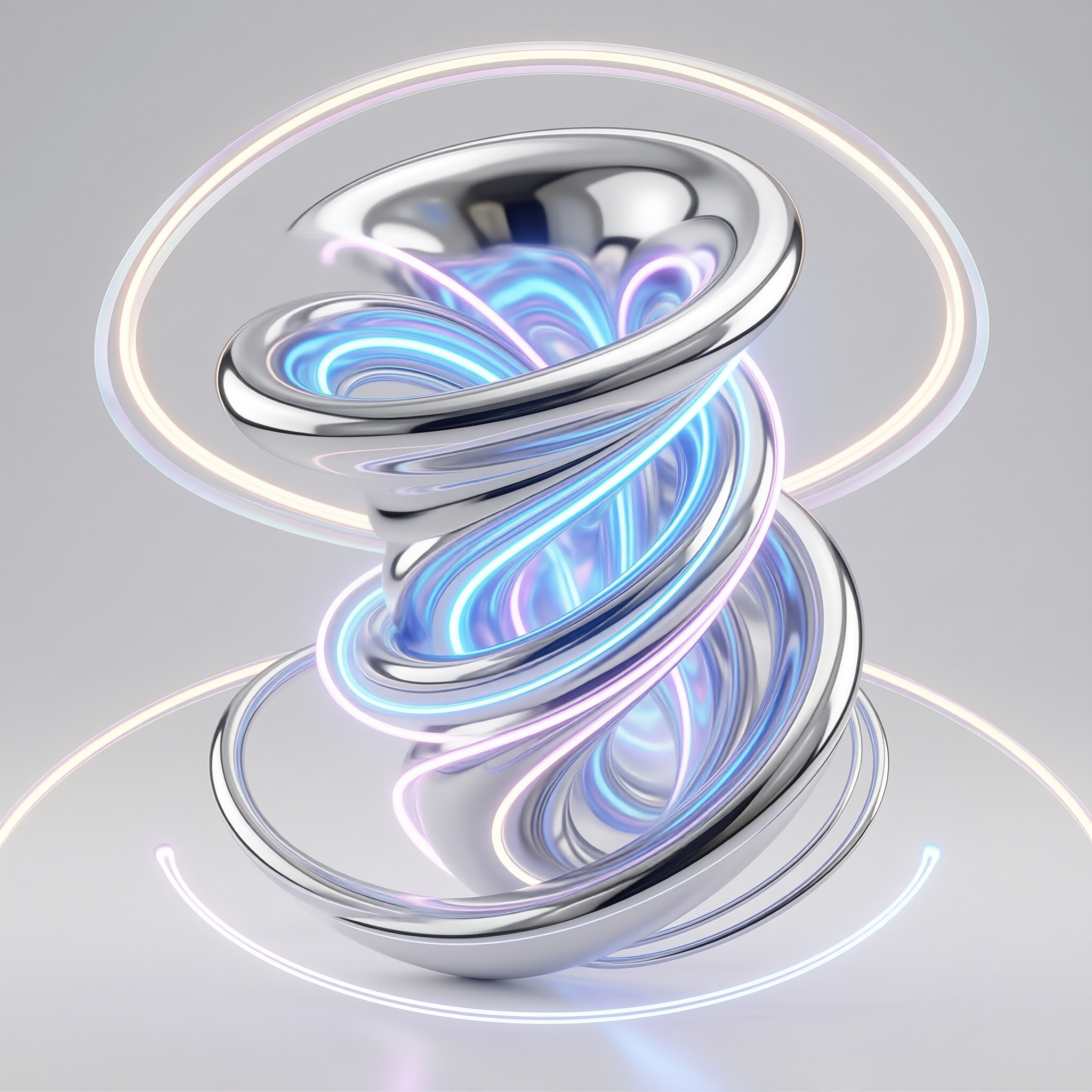 Abstract Metallic Spiral