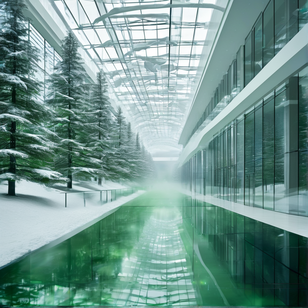 Winter Atrium Reflection