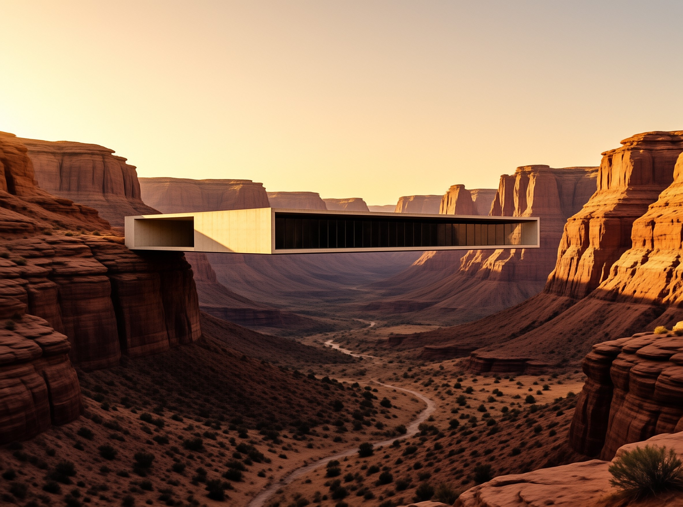 Modern Canyon Bridge Structure
