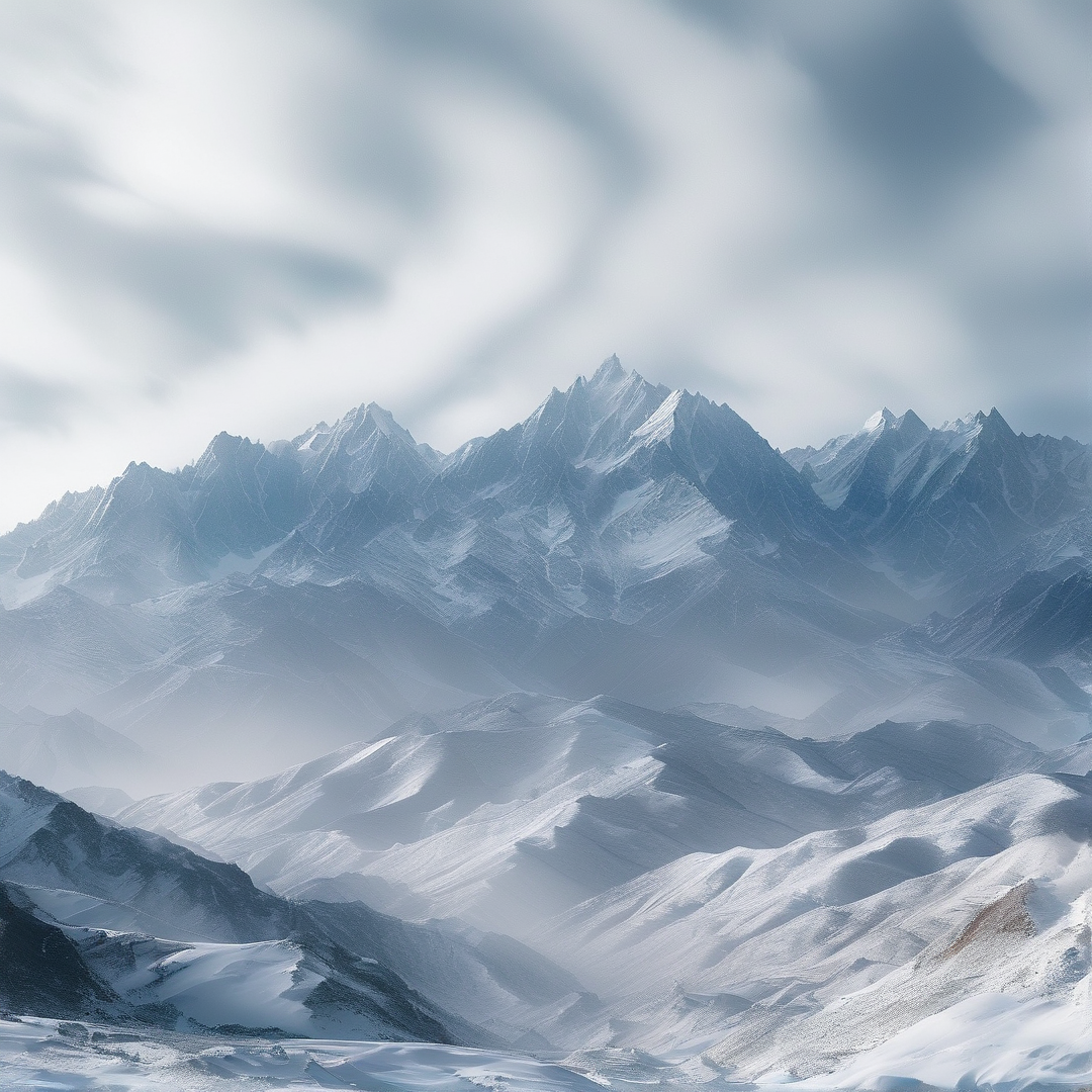 Snowy Mountain Peaks
