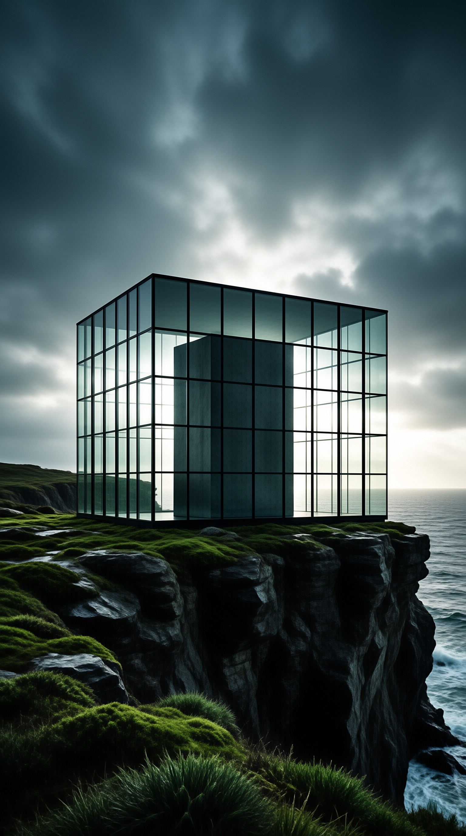 Glass Pavilion on Cliff