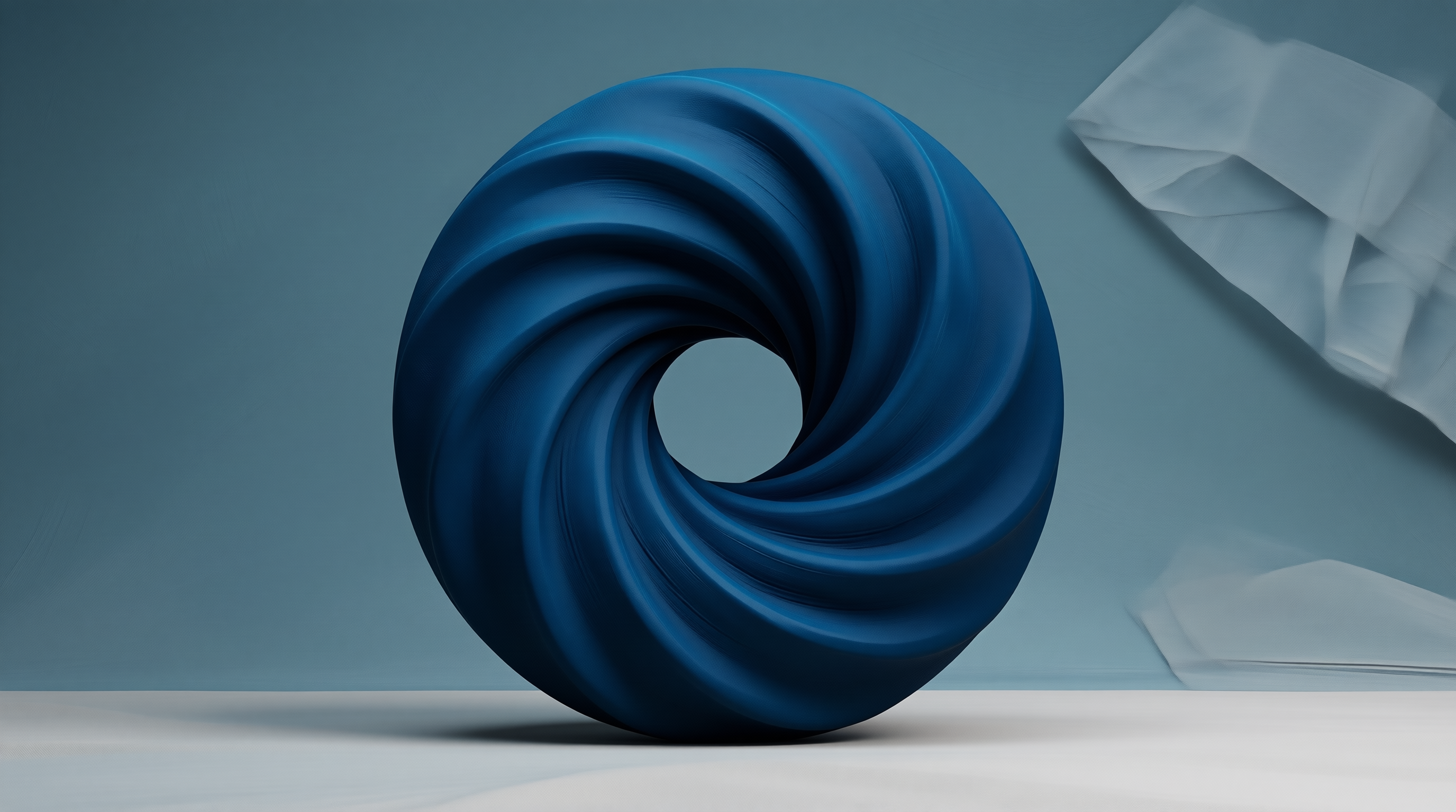 Blue Spiral Sculpture