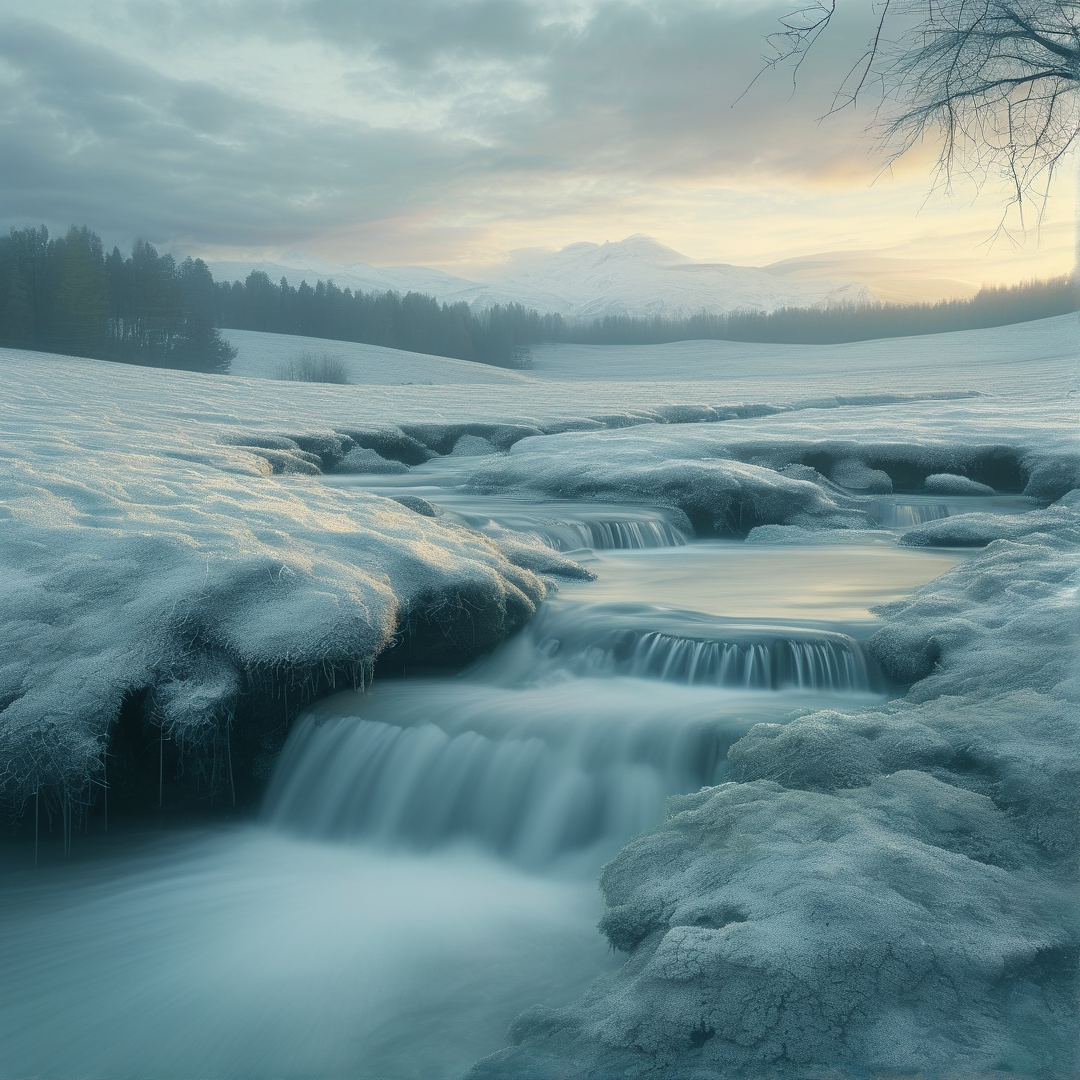 Winter River Landscape