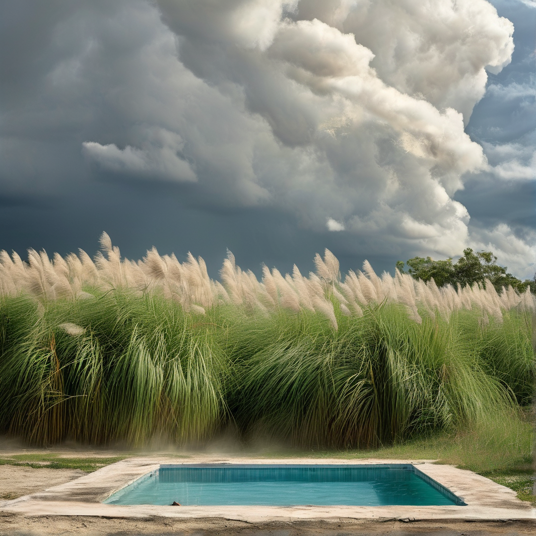 Stormy Sky Over Pool