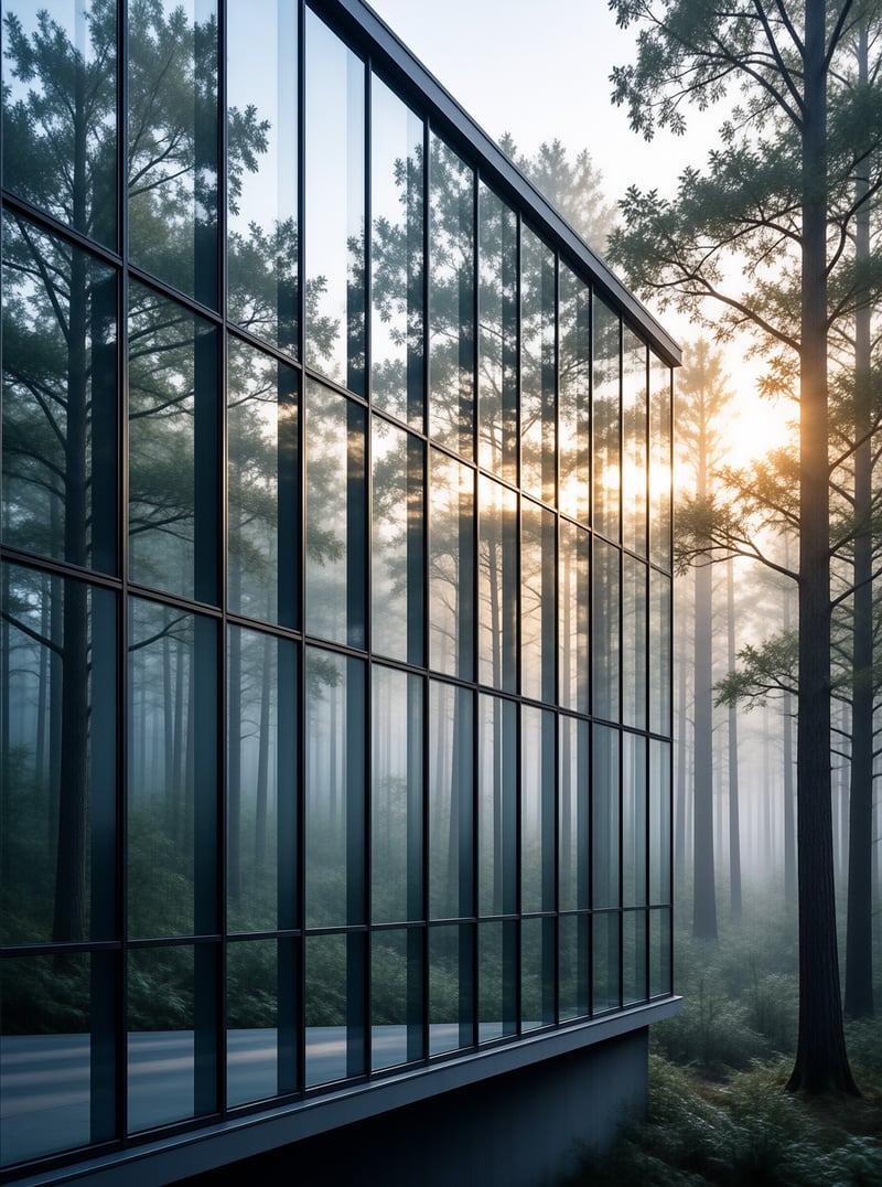 Modern Glass Forest Pavilion