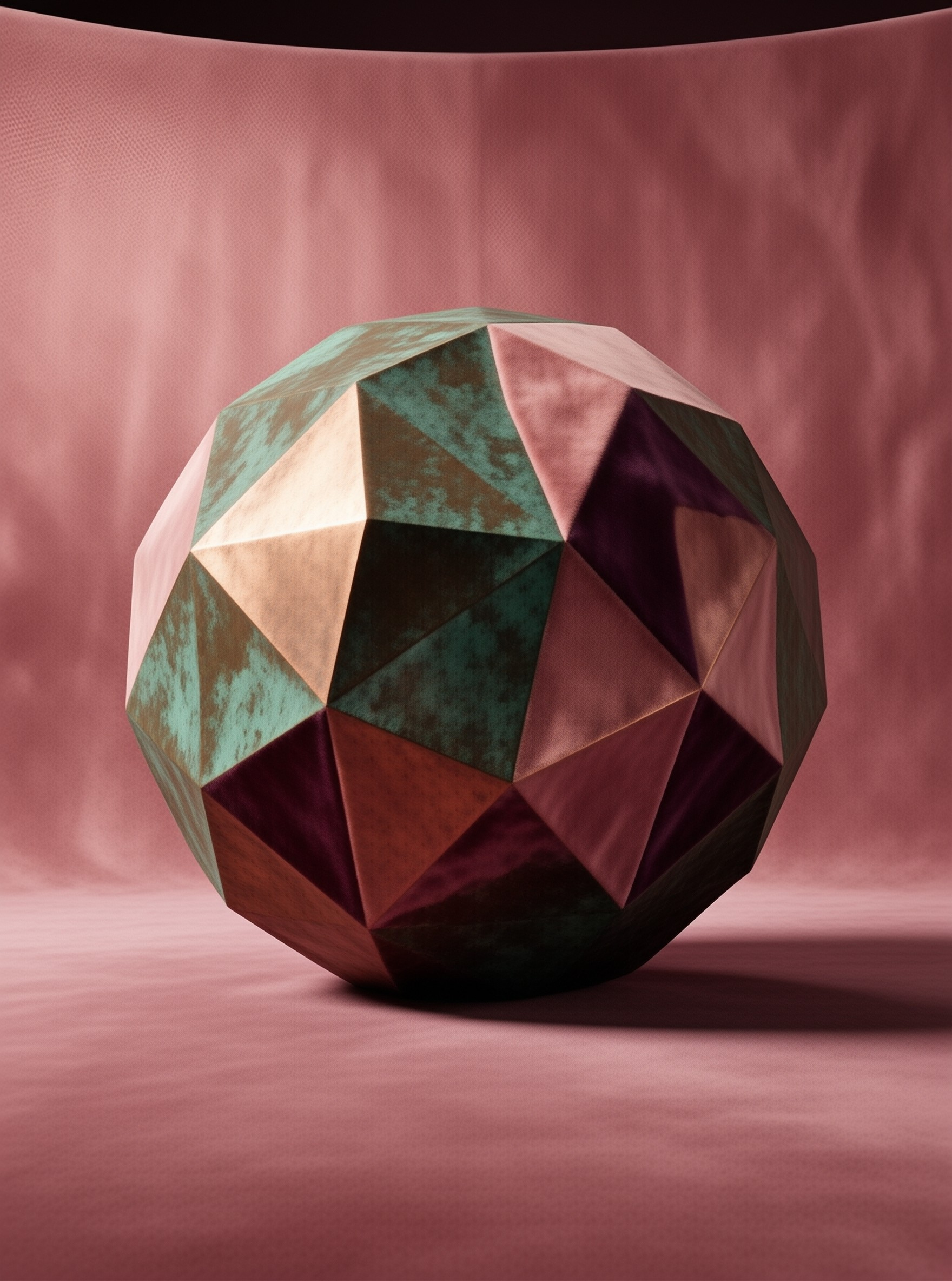 Faceted Stone Sphere