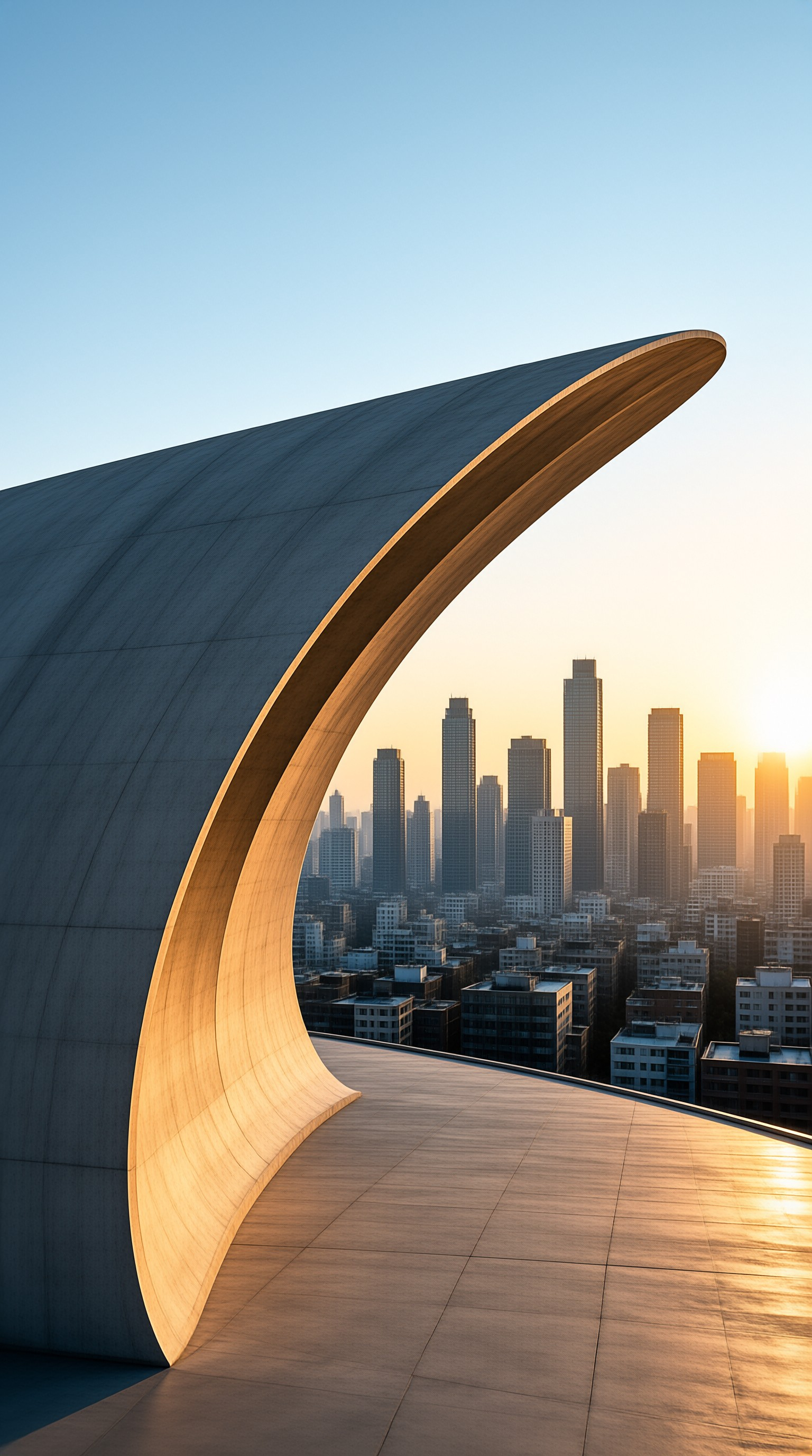 Modern Architecture At Sunset
