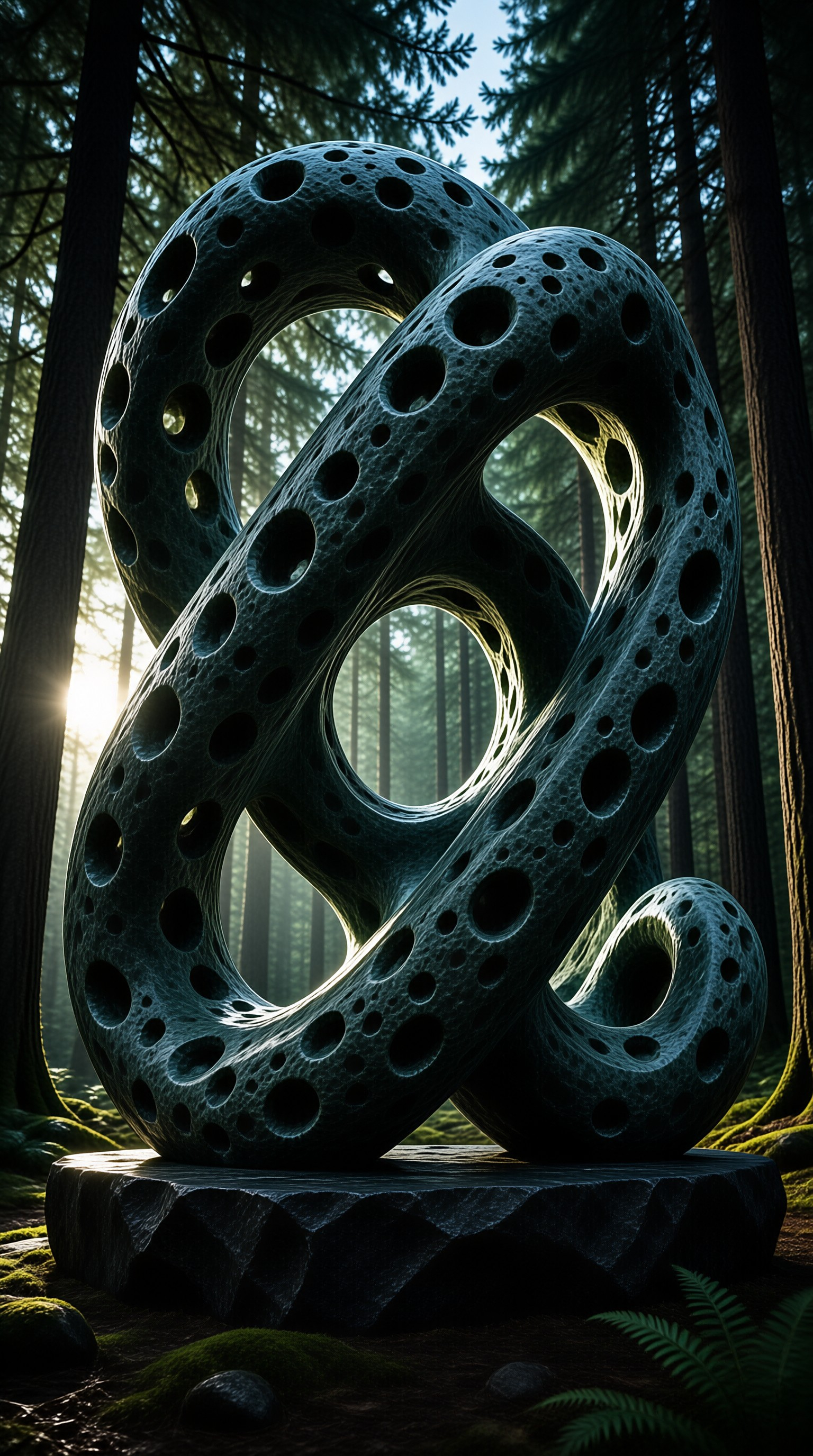 Abstract Porous Forest Sculpture