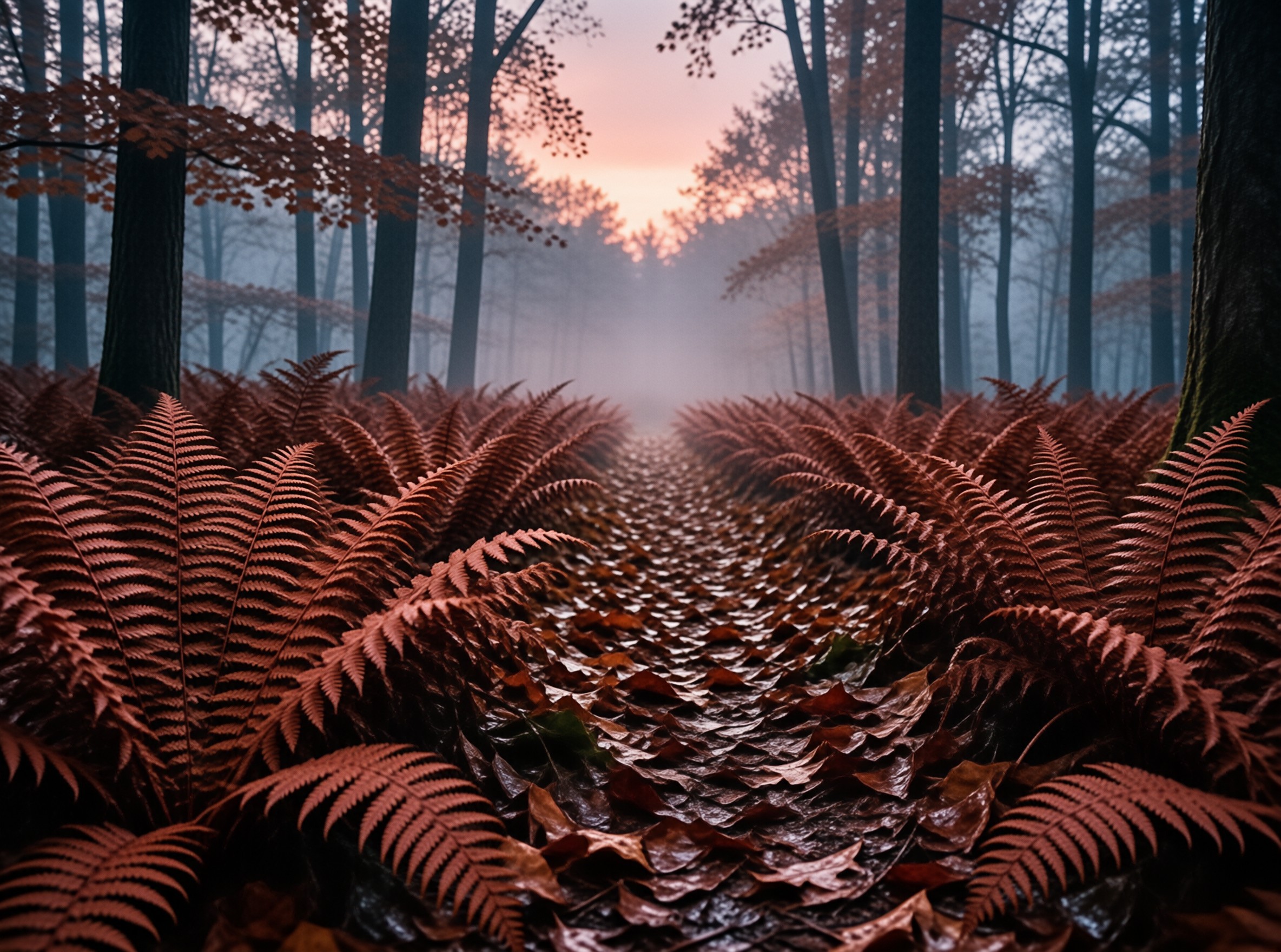 Misty Forest Path