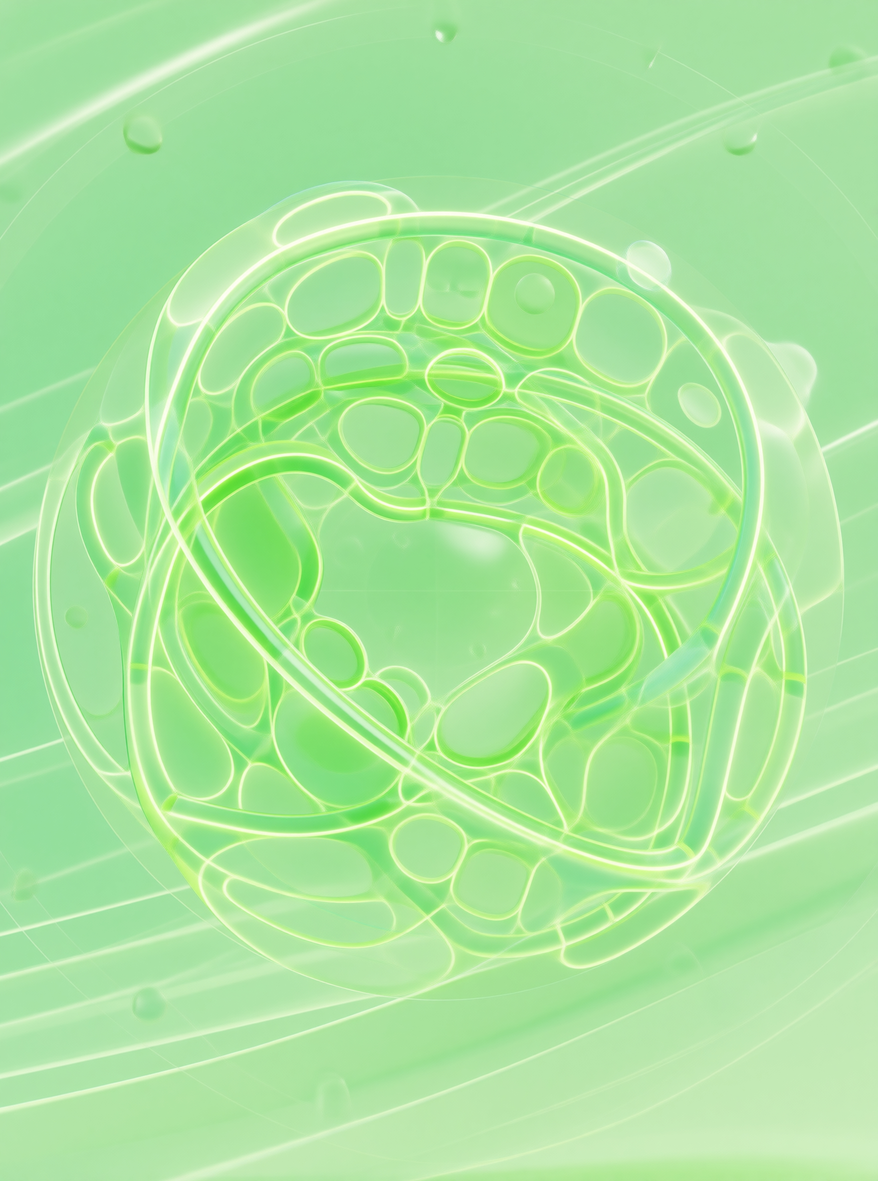 Abstract Green Bubble Sphere