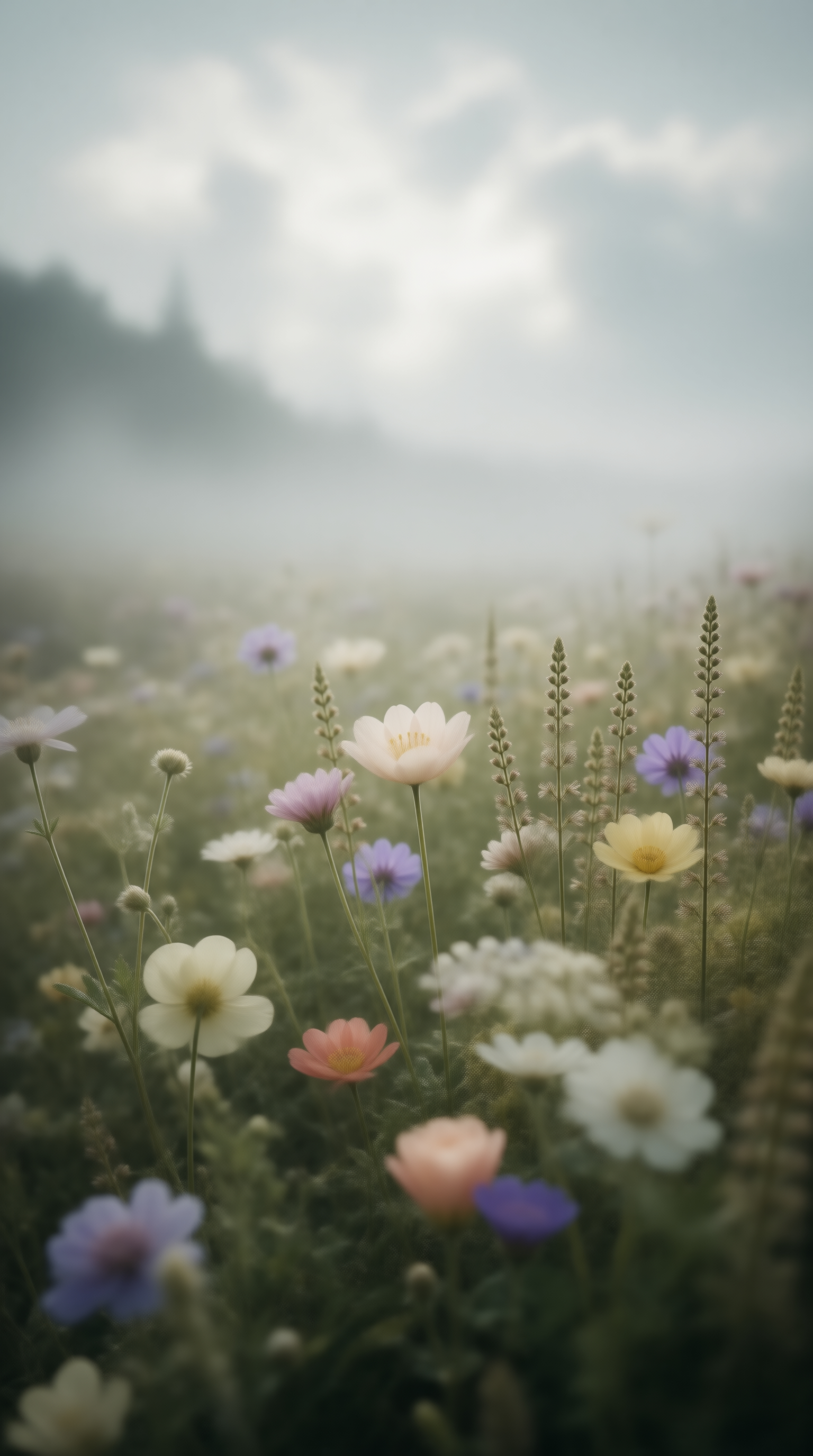 Misty Wildflower Meadow