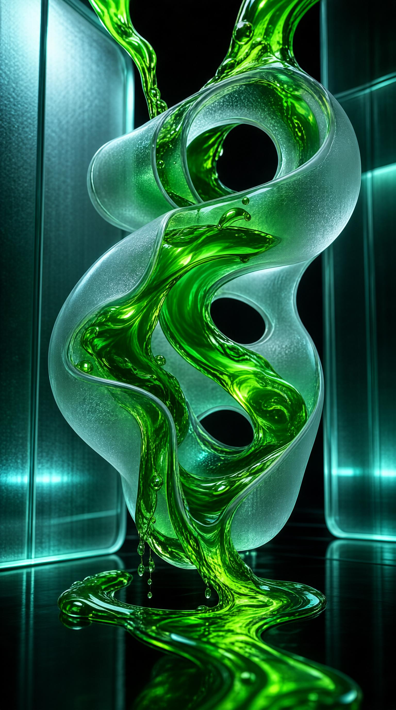 Green Liquid Sculpture