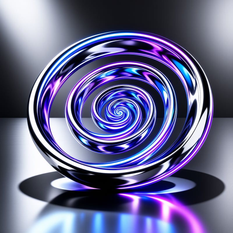 Shiny Blue Purple Spiral