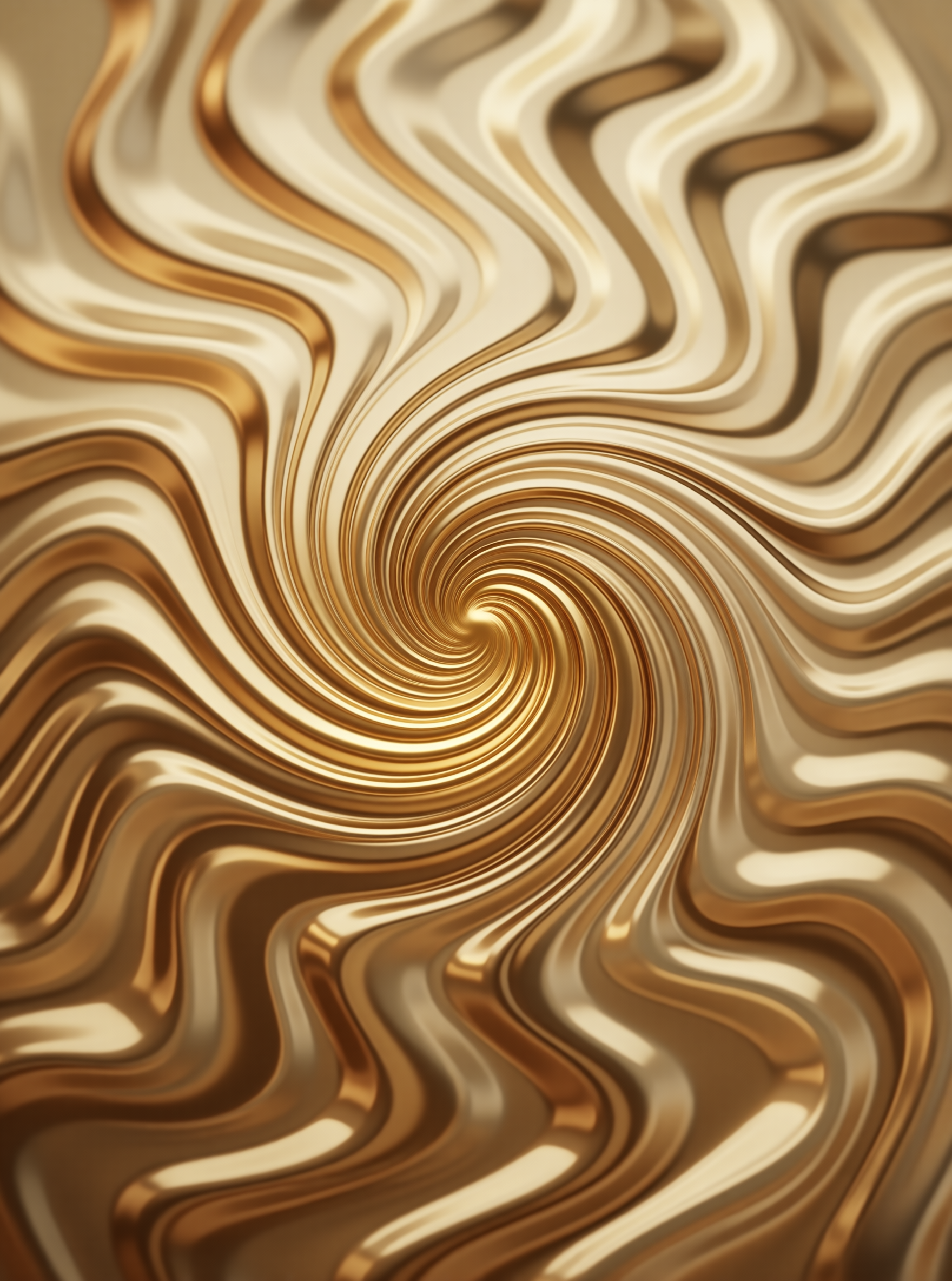 Golden Swirl Abstract