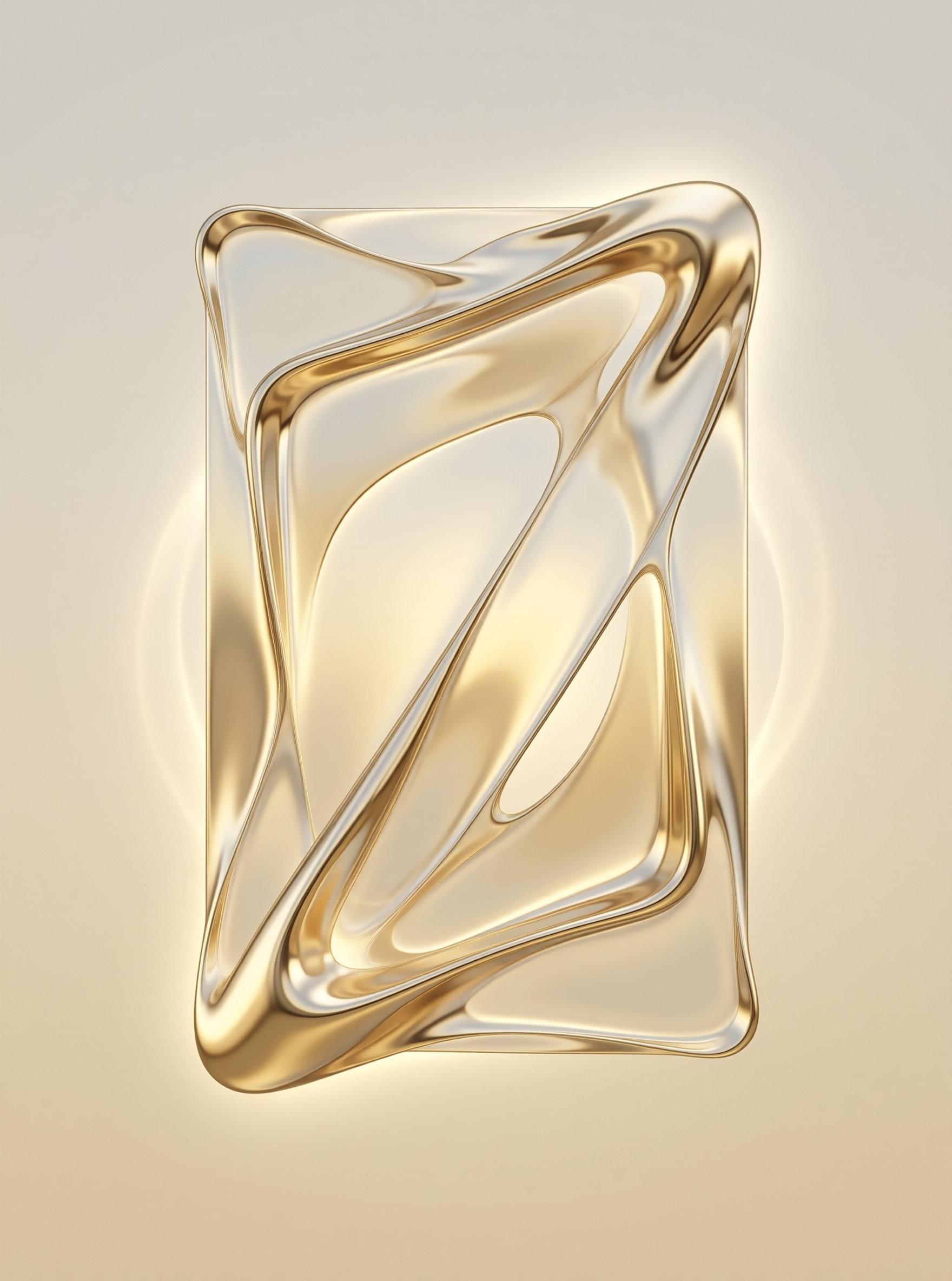 Golden Liquid Metal Form