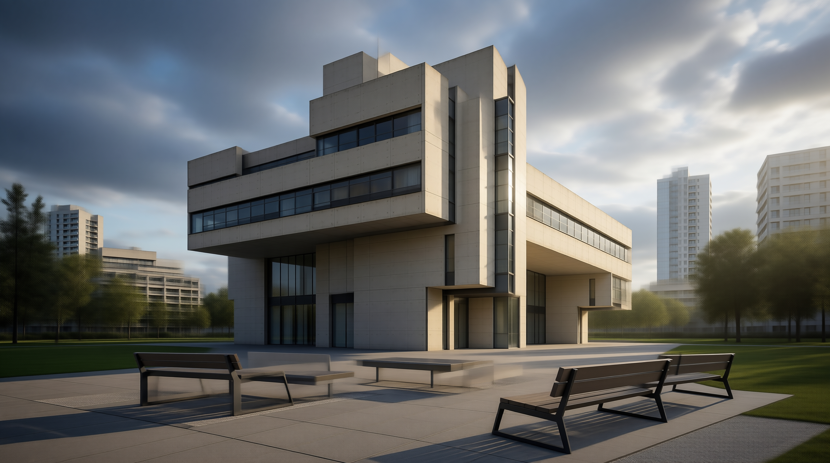Modern Concrete Building