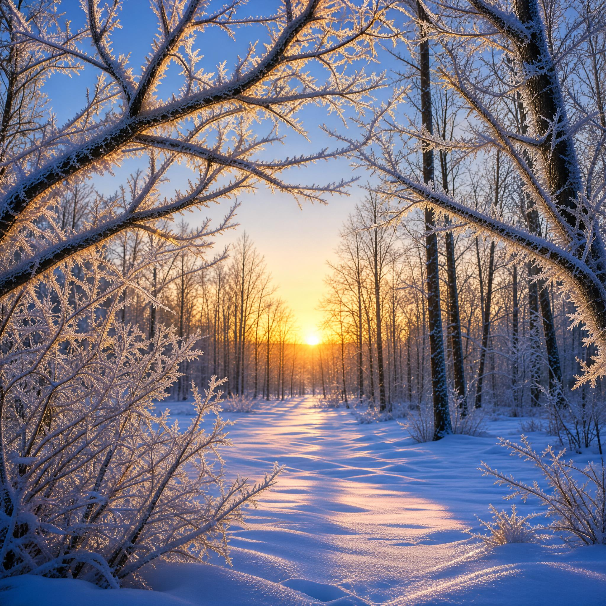 Winter Forest Sunrise