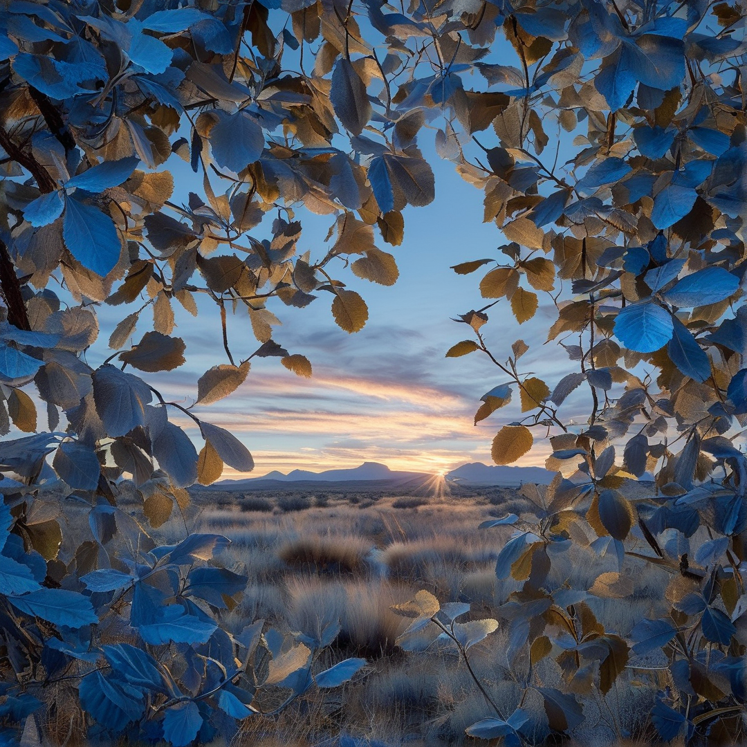 Sunrise Through Leaves