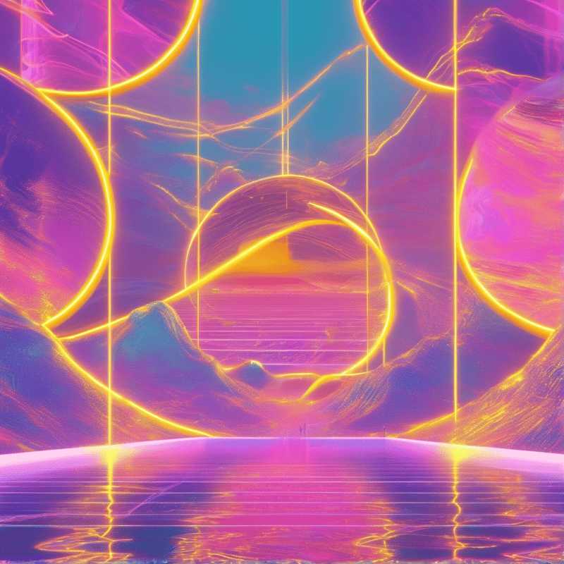 Neon Abstract Landscape