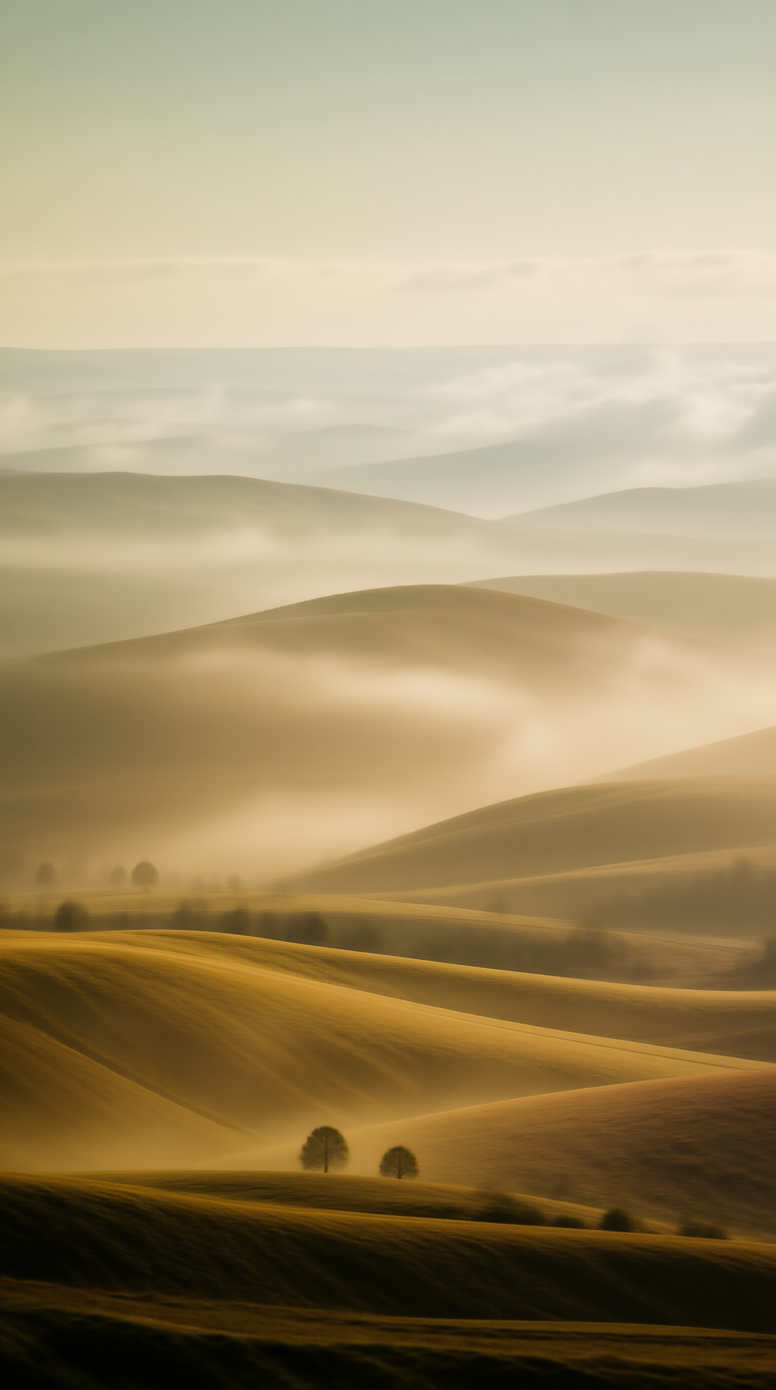 Misty Golden Hills