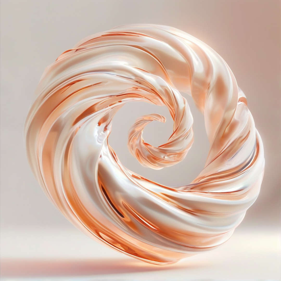 Metallic Swirl Sculpture