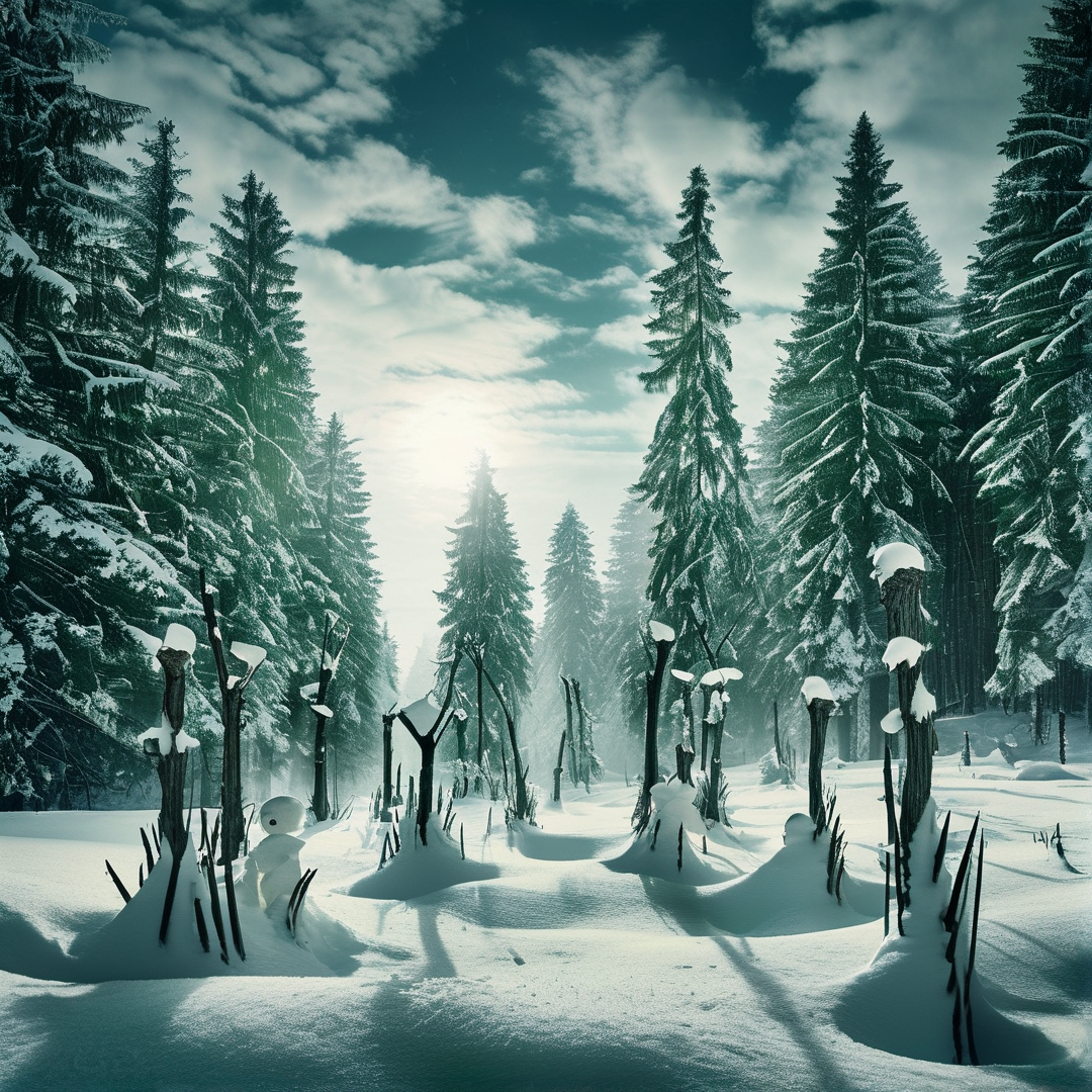 Frozen Winter Forest