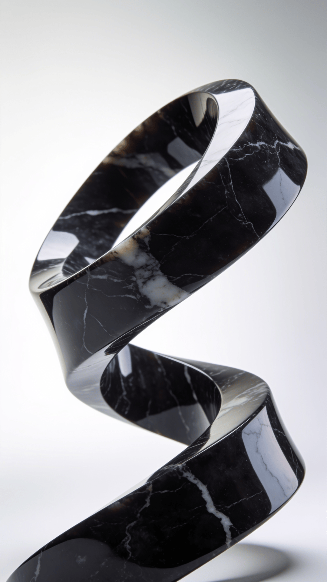 Dark, Marble Curved Ribbon