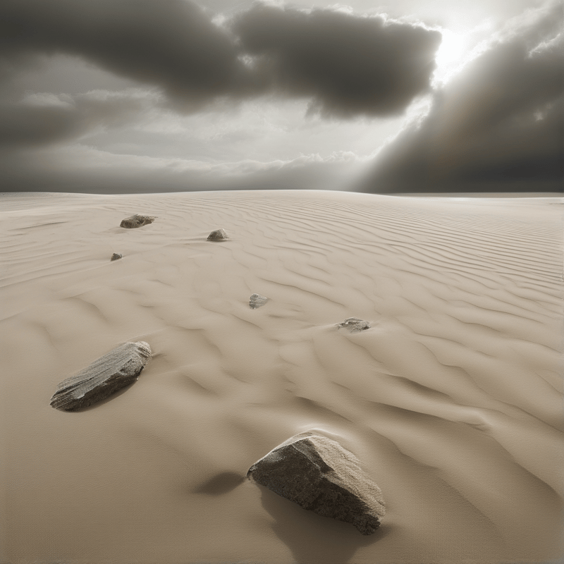 Desert Landscape with Rocks