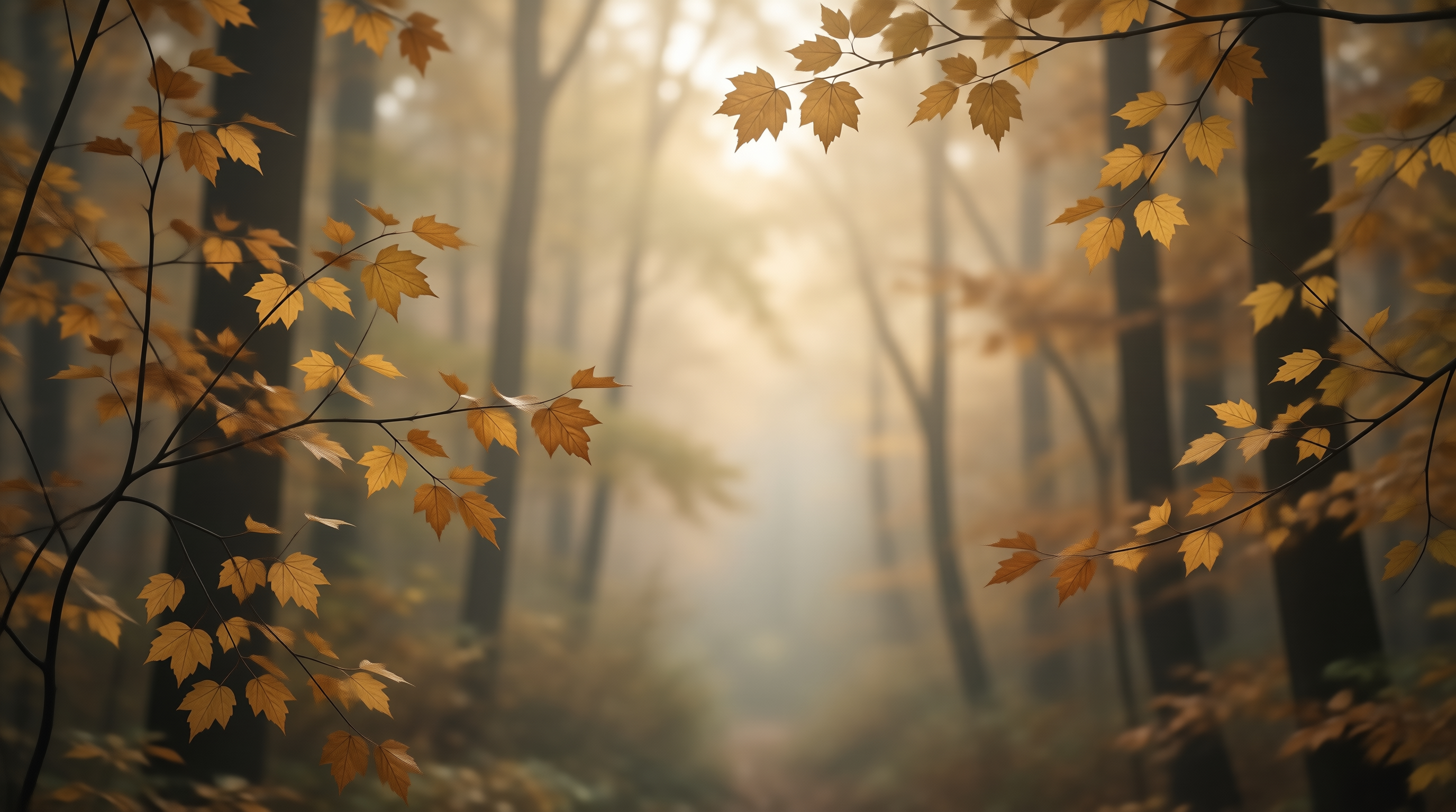 Misty Autumn Forest