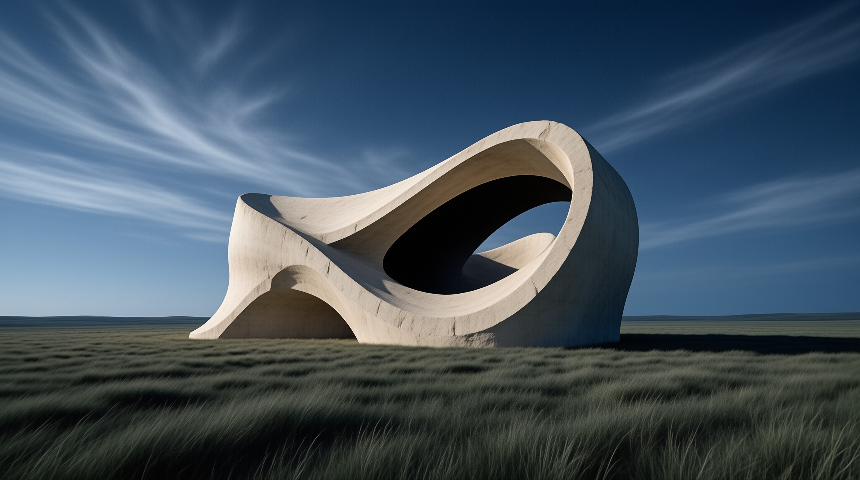 Curvilinear Monolith on Steppe