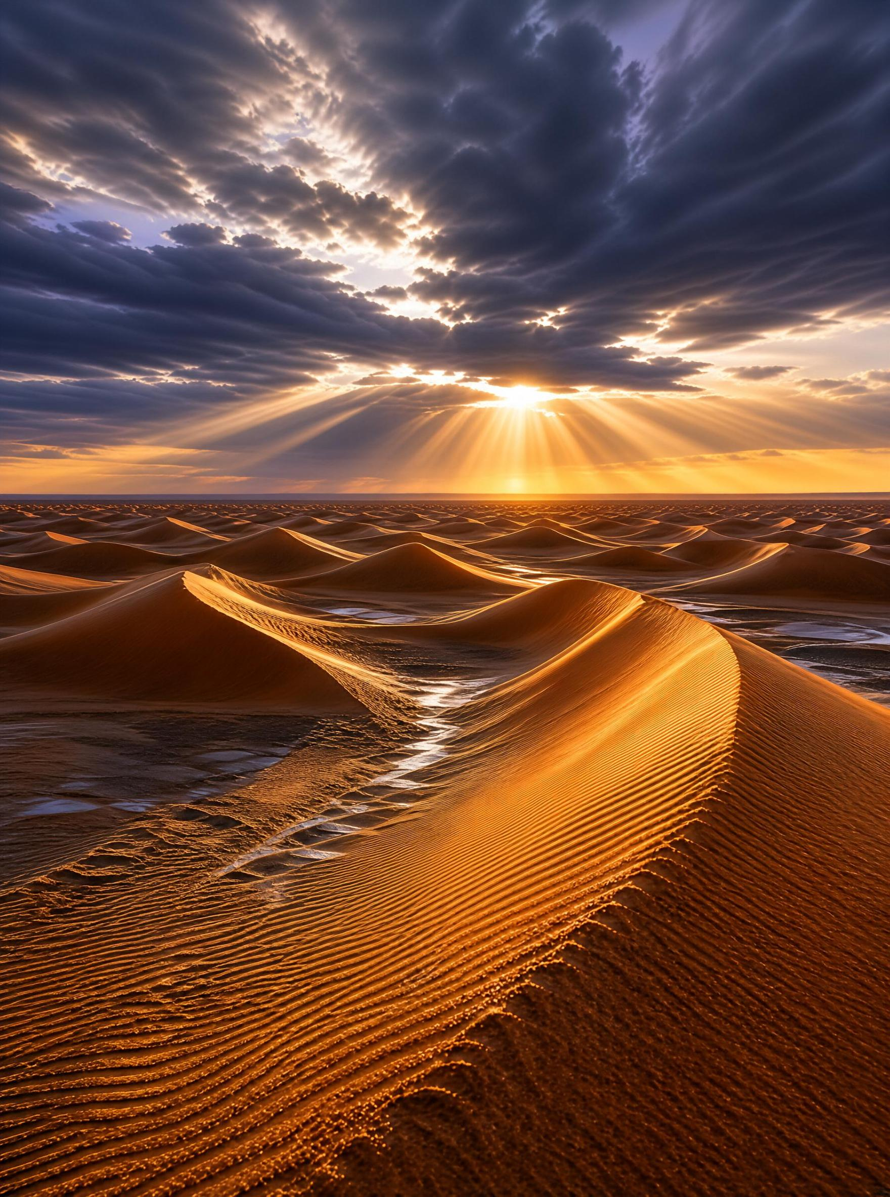Dramatic Desert Sunset