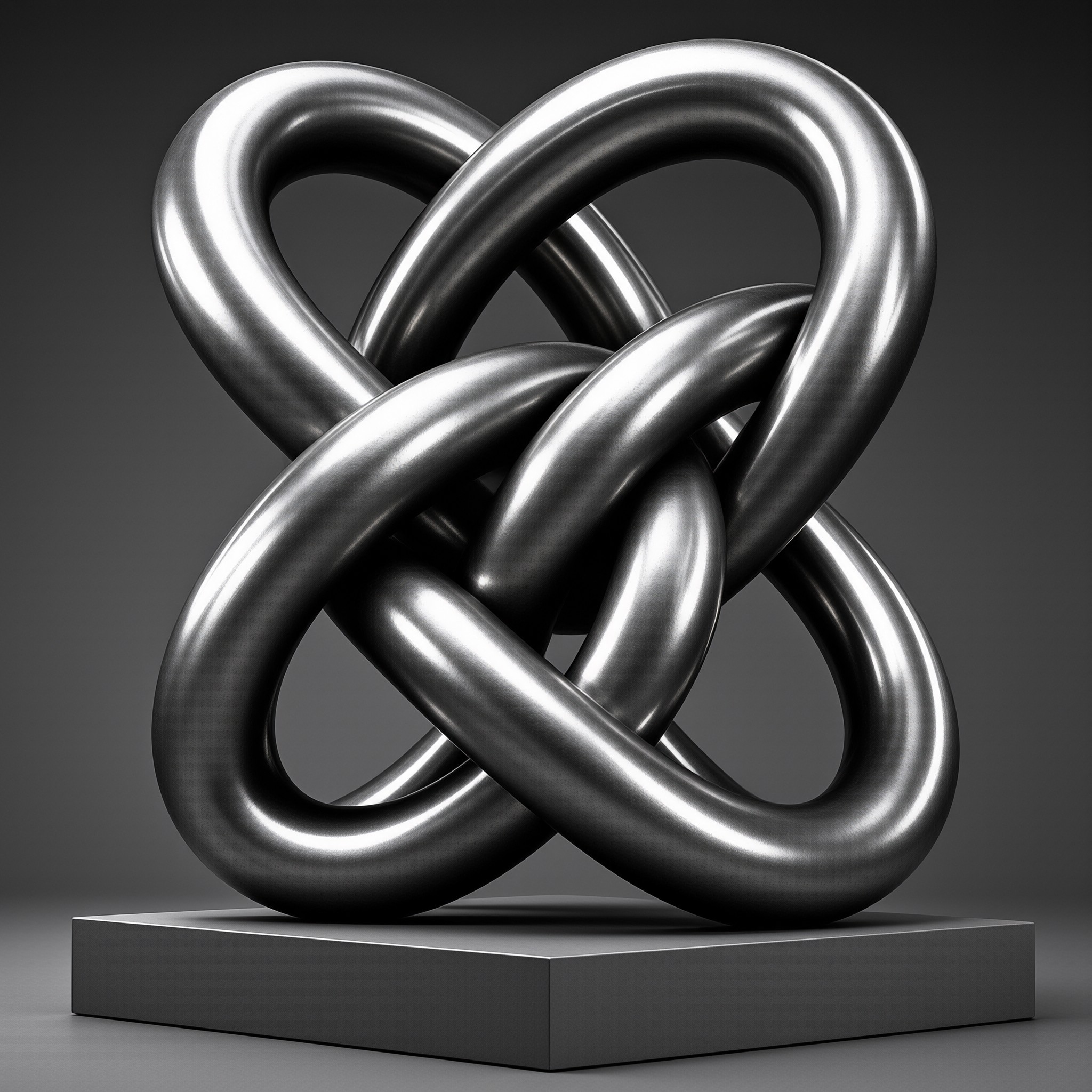 Chrome Interwoven Sculpture