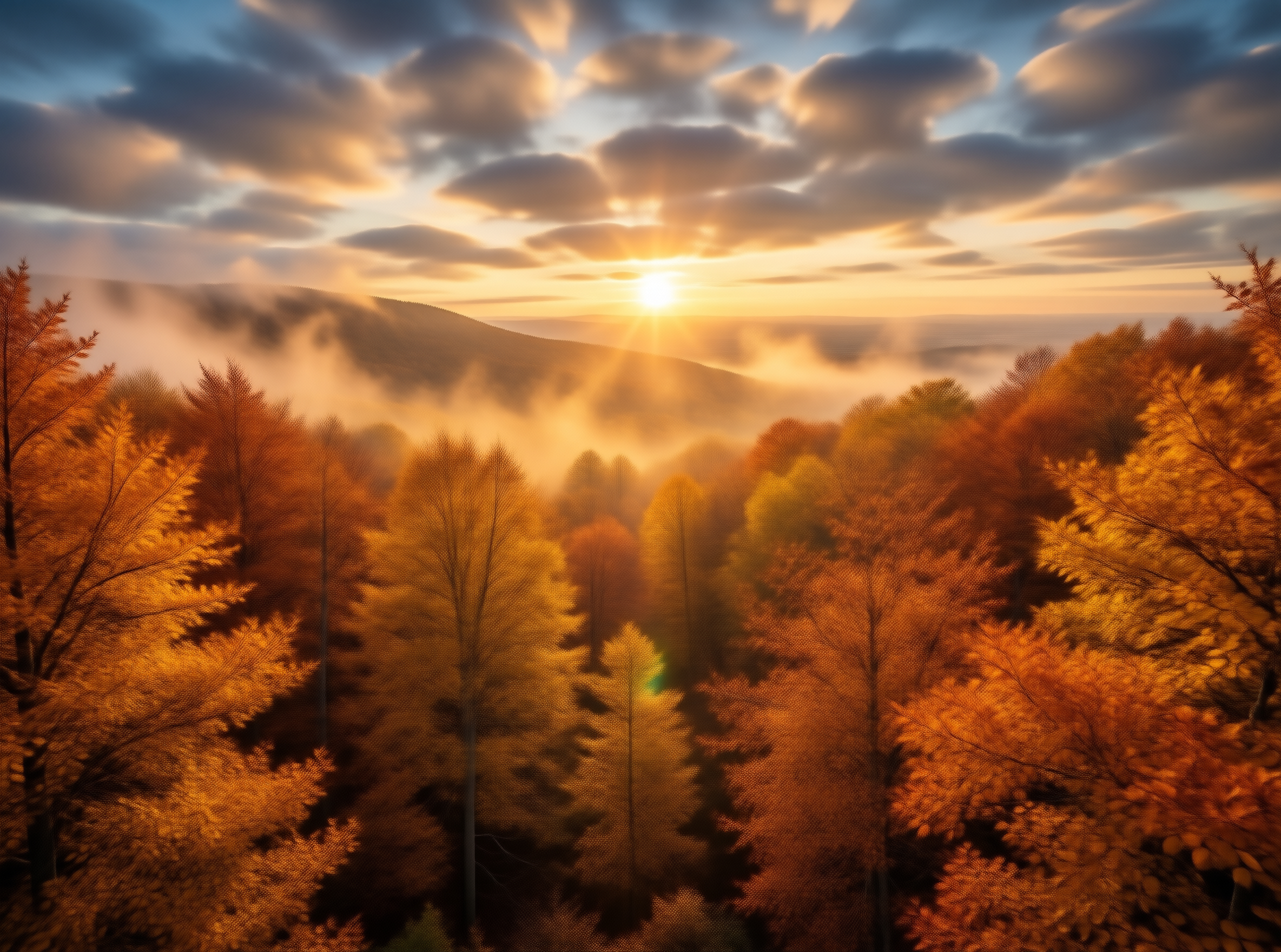 Autumn Forest Sunrise