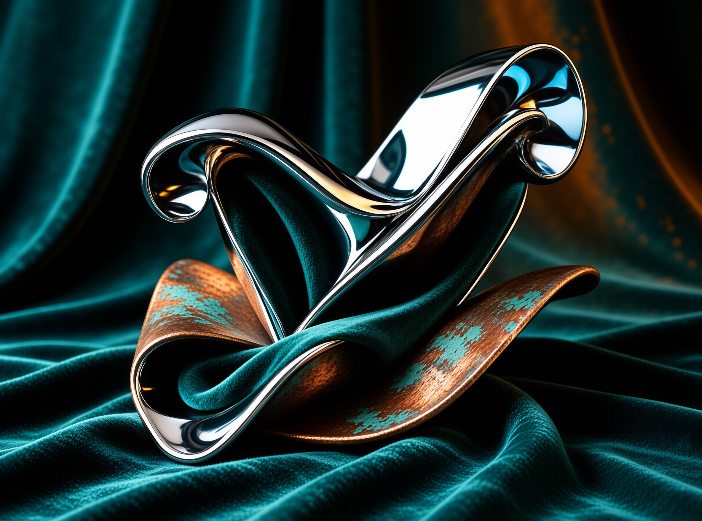 Fluid Metal Abstract Art
