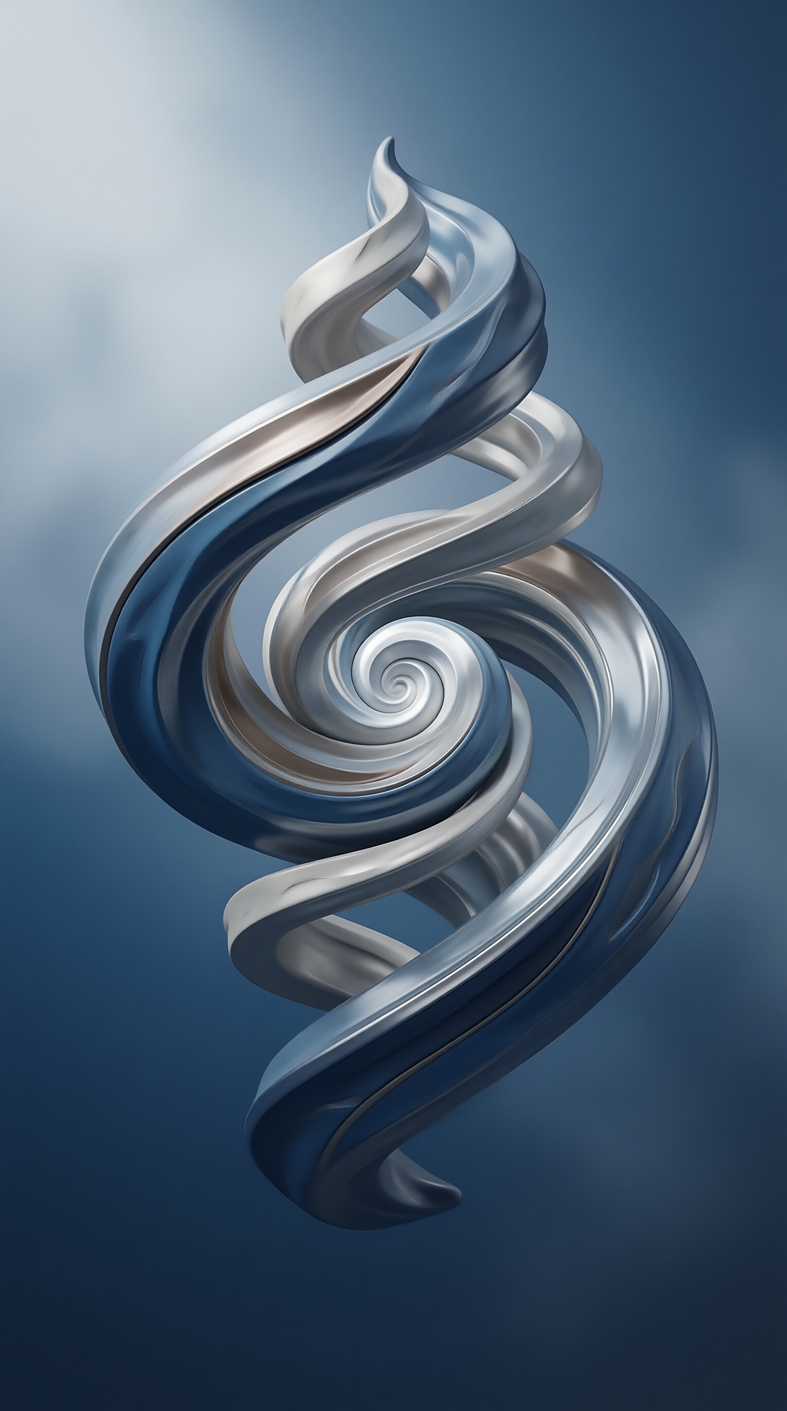 Sleek Blue Silver Vortex