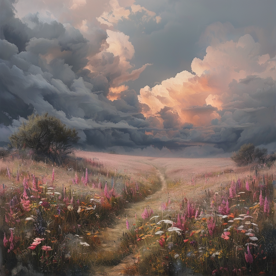 Wildflower Path at Sunrise