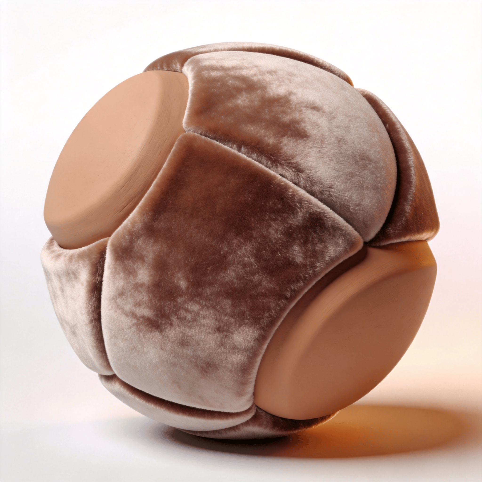 Geometric Sphere Velvet Clay Study