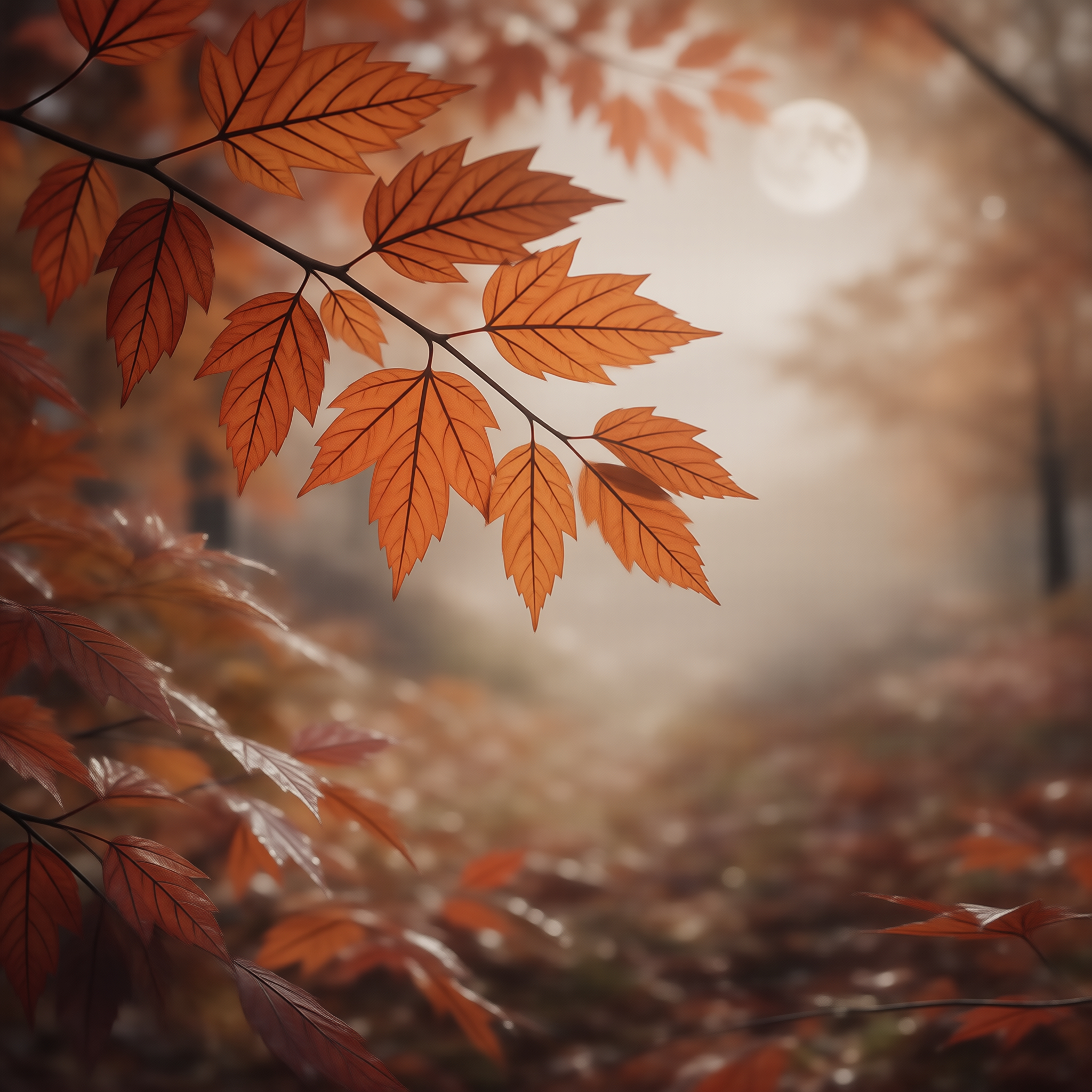 Autumn Foliage Misty Morning