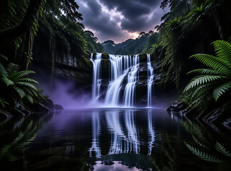 Mystic Forest Waterfall