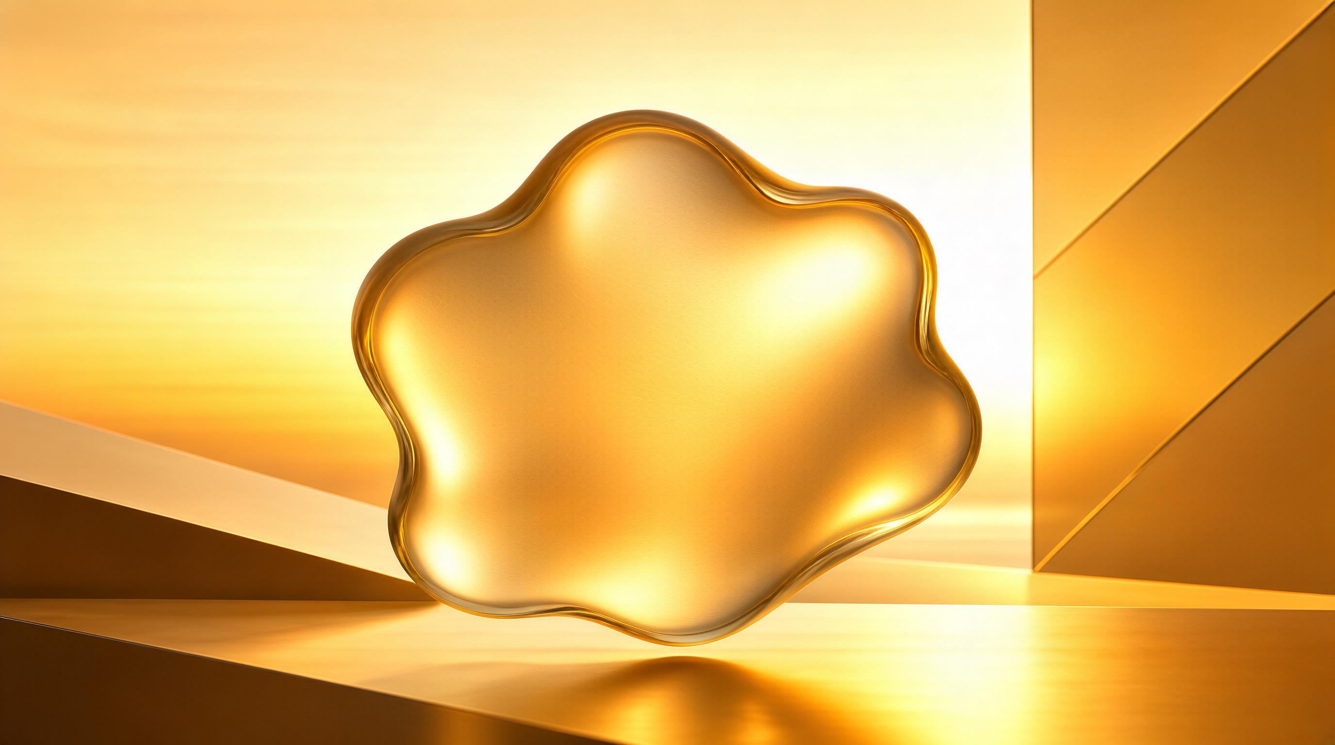 Golden Liquid Shape