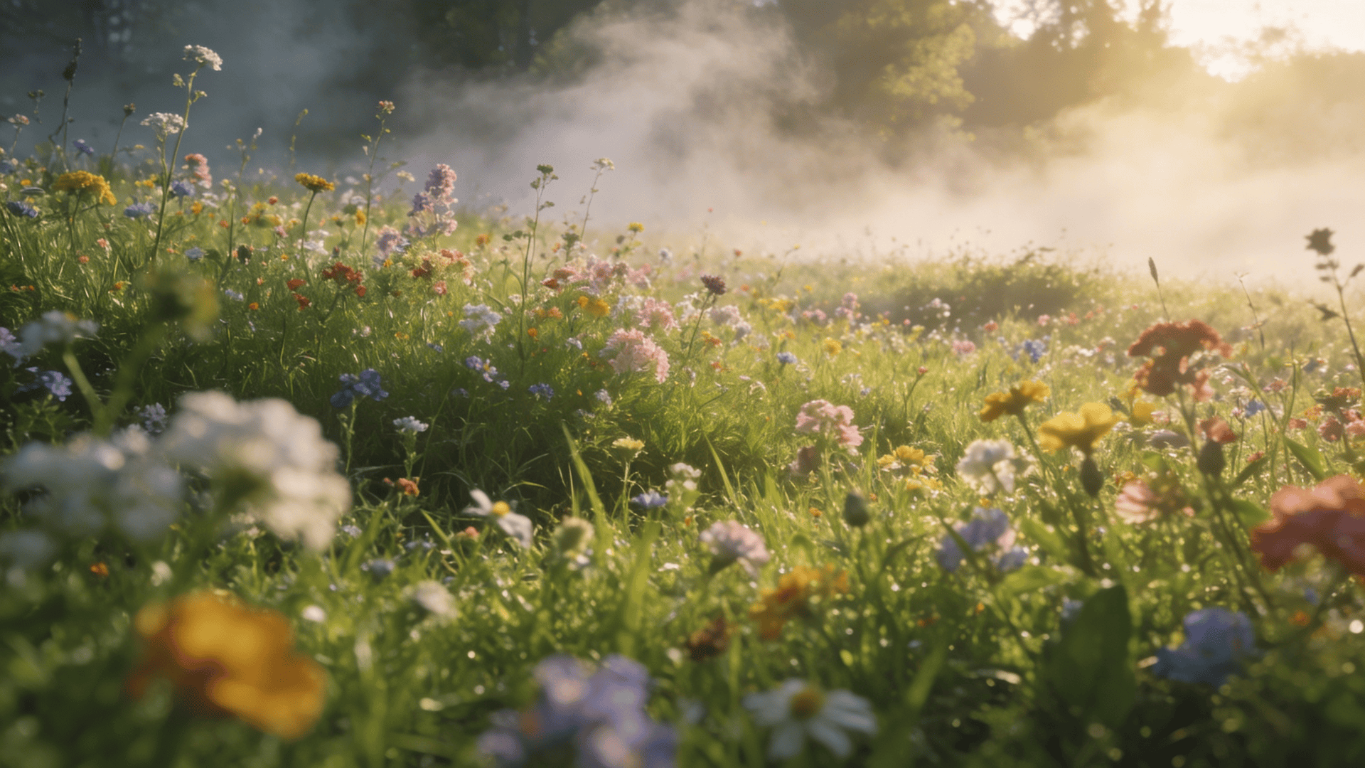 Soft Pastel Spring Landscape