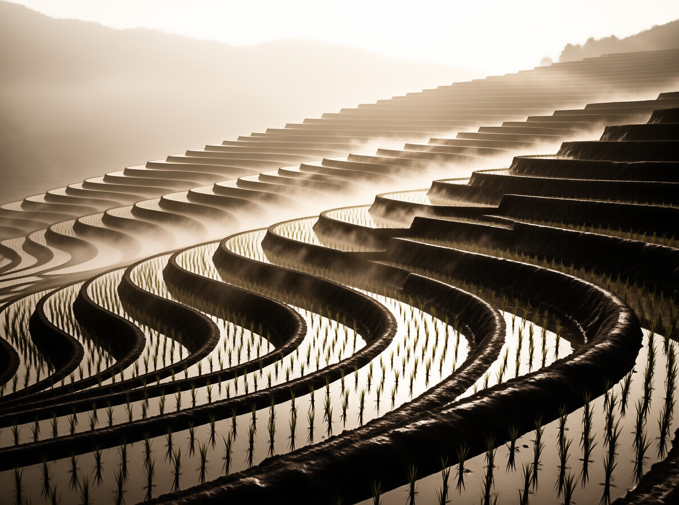 Misty Rice Terraces