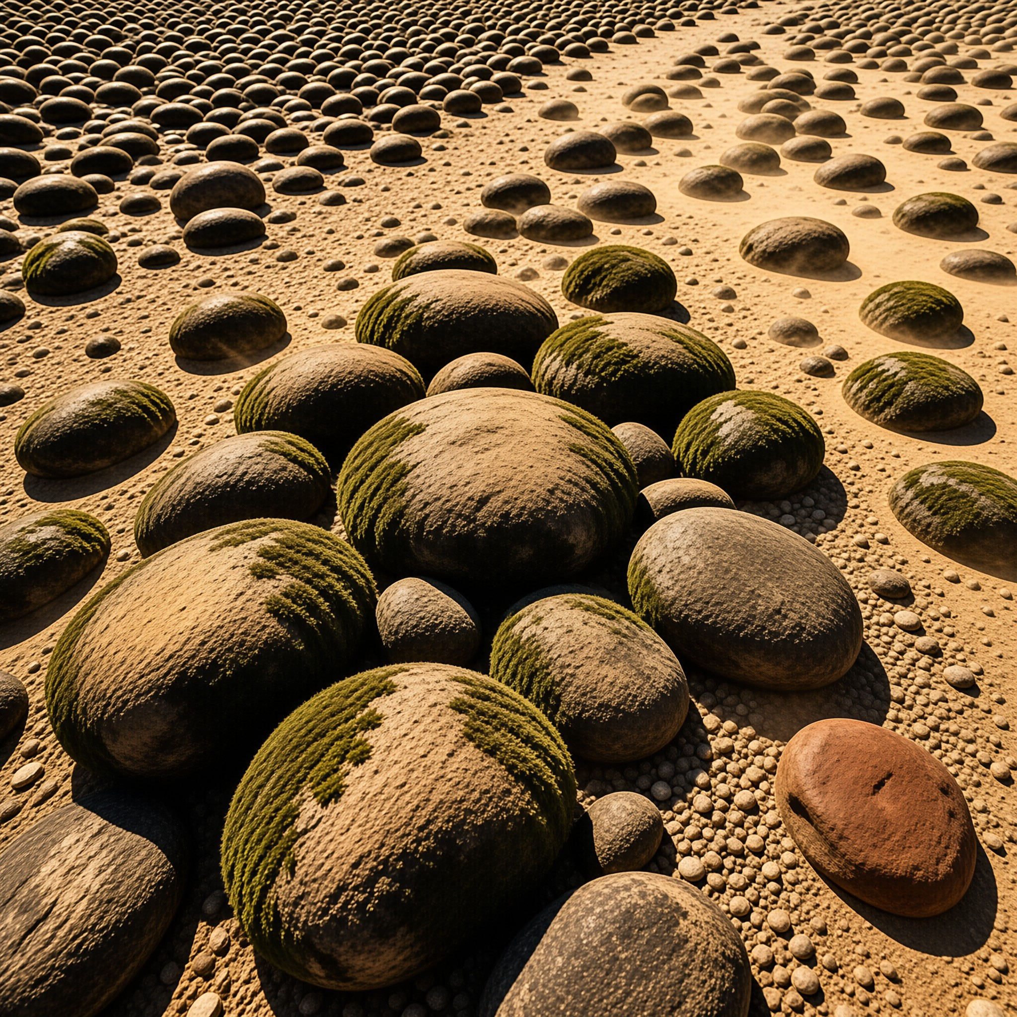Surreal Field of Boulders