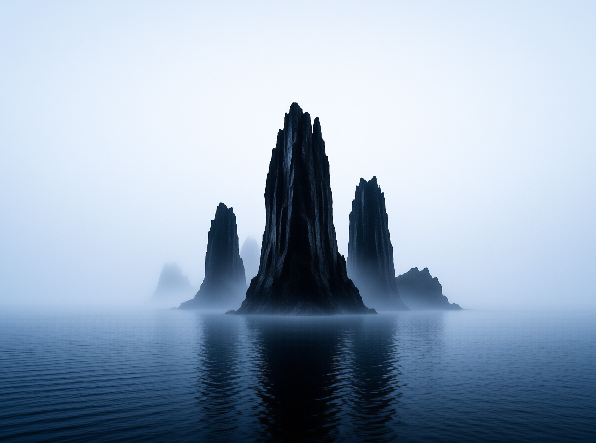 Misty Sea Stacks