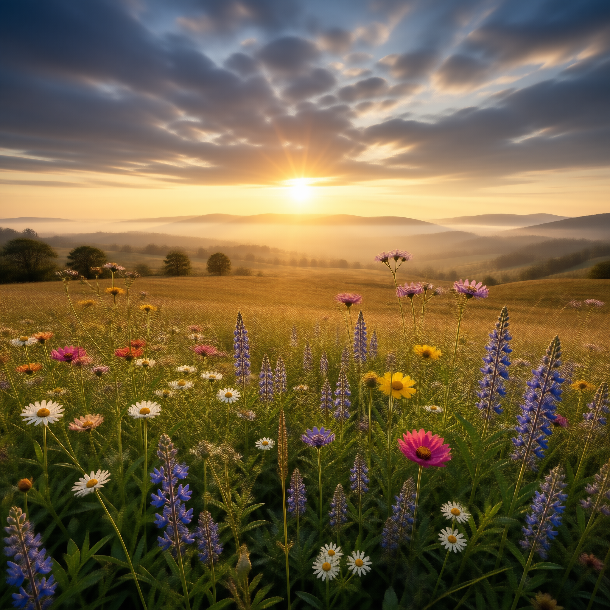 Sunny Wildflower Meadow