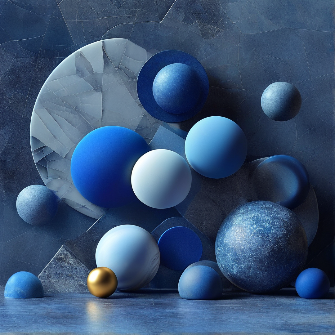 Abstract Blue Spheres