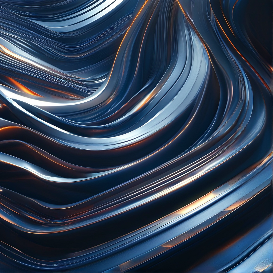 Fluid Blue Metal Waves